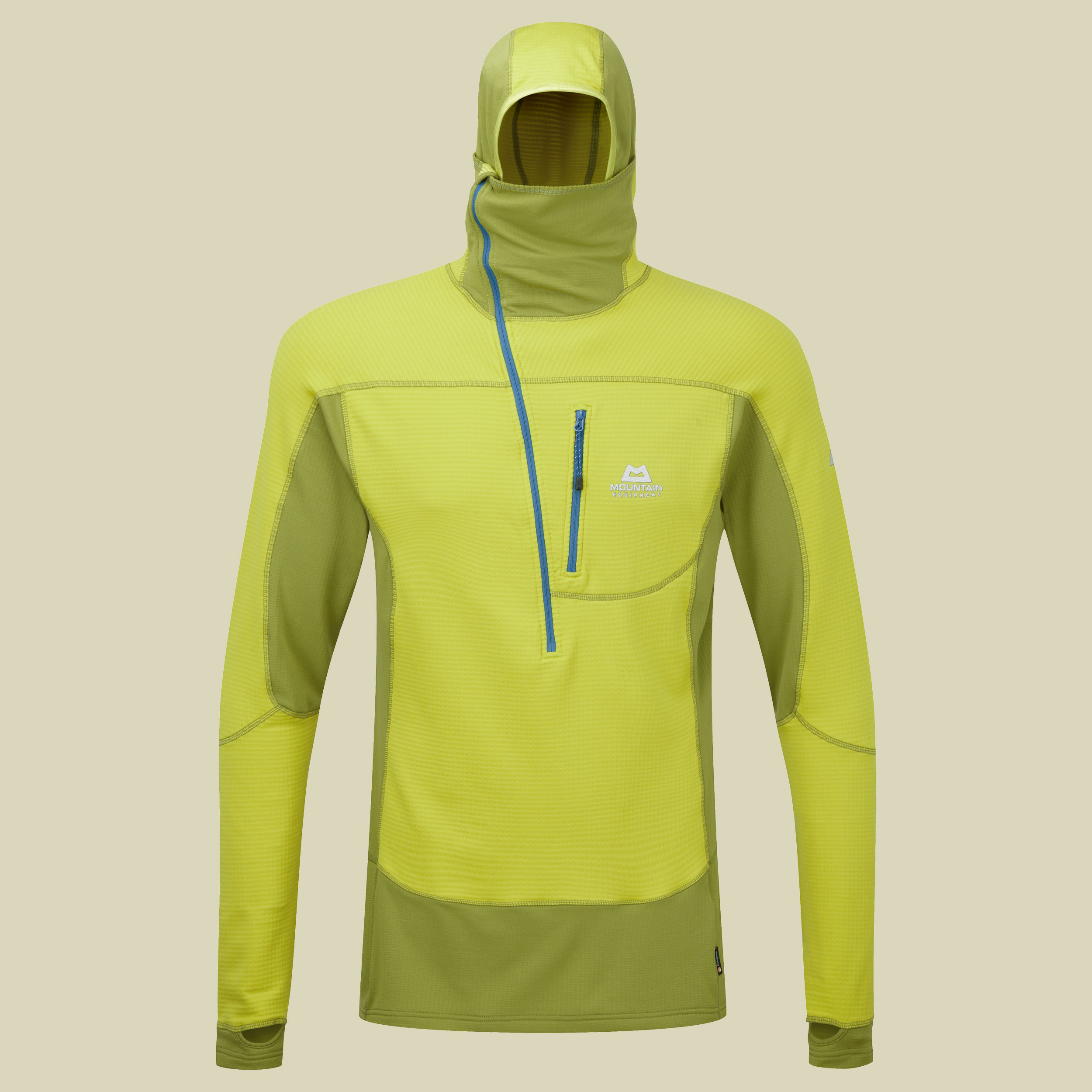 Eclipse Hooded Zip Tee Größe S Farbe light ocean/navy blue/russet zips