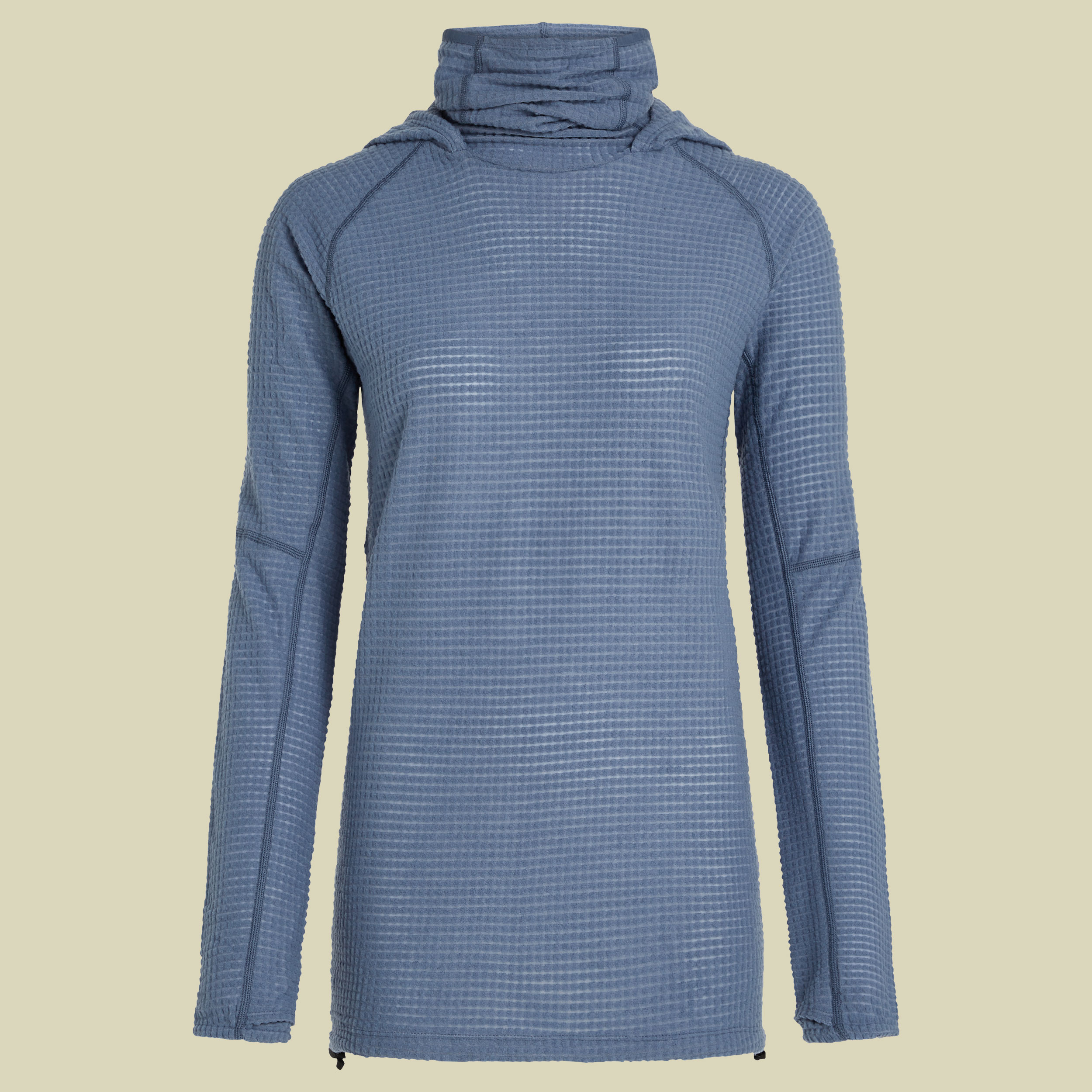 Merino 400 RealFleece Grid Blackridge Pull Hood Women XL blau - dawn