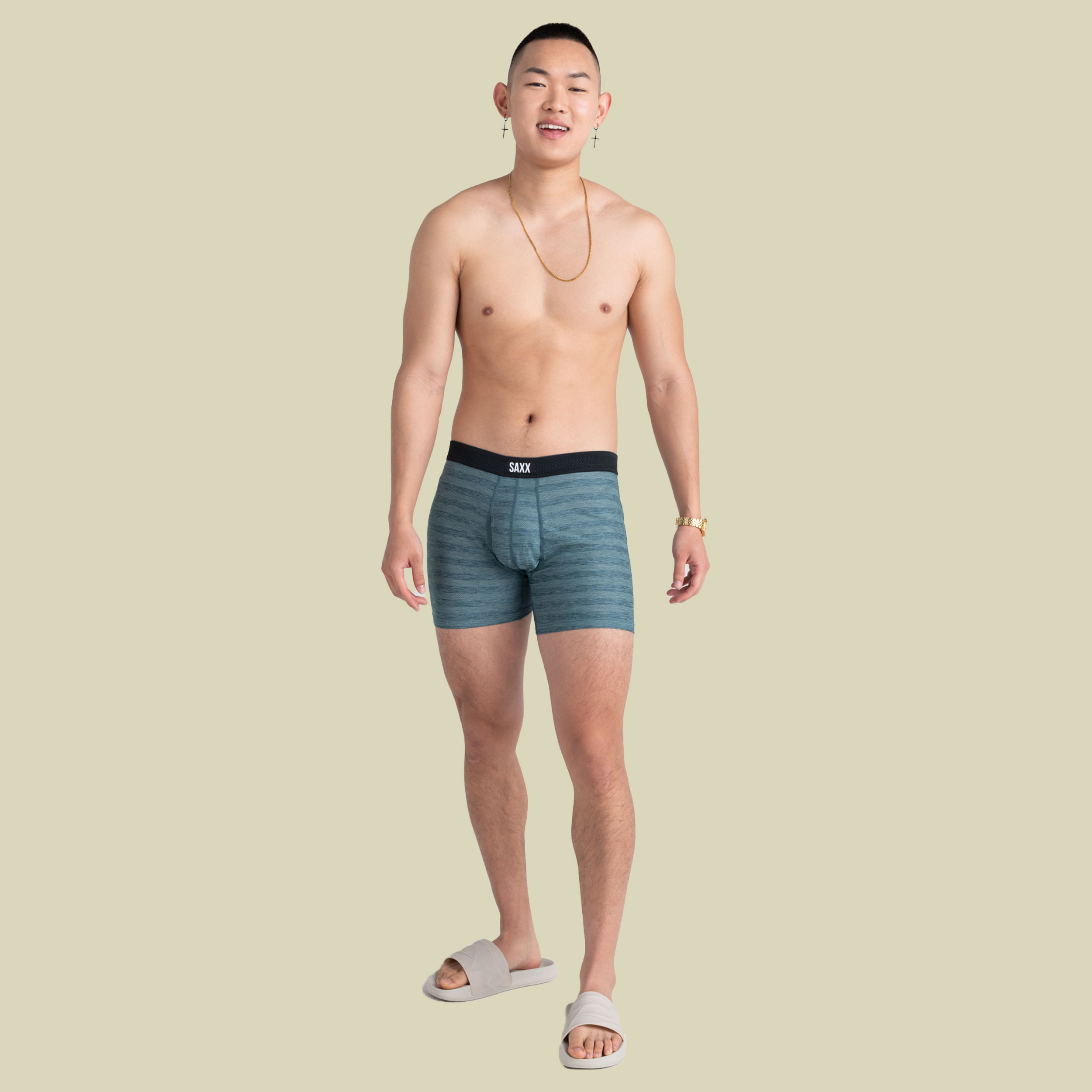 Droptemp Cooling  Mesh Boxer Brief Fly Größe XL Farbe washed teal heather