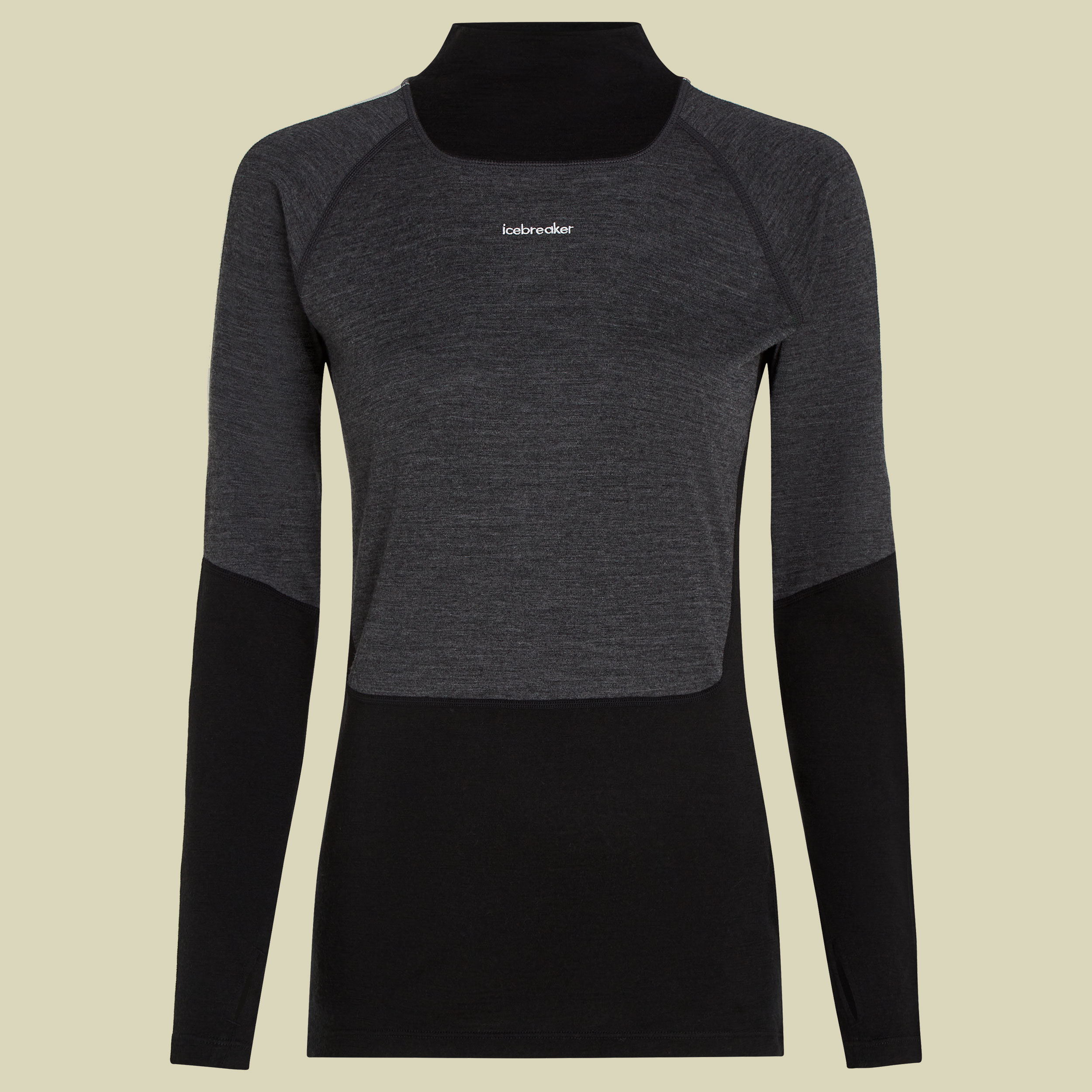 Merino 200 Oasis+ LS High Neck Women Merino 200 Oasis+ LS High Neck Women XL grau - black/jet hthr/undyed/CB