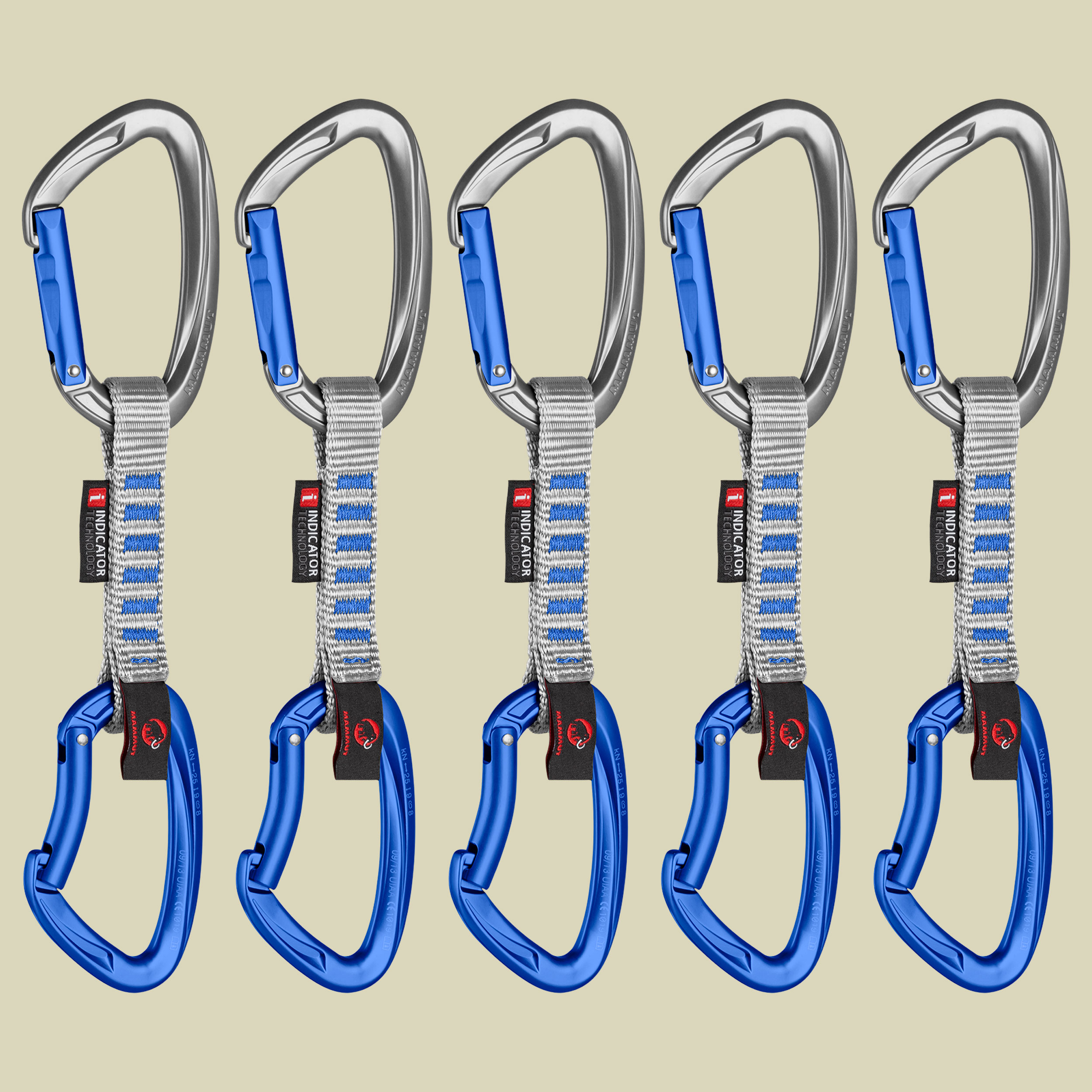 5er Pack Crag Indicator Wire Express Sets straight gate / wire gate Farbe silver-ultramarine