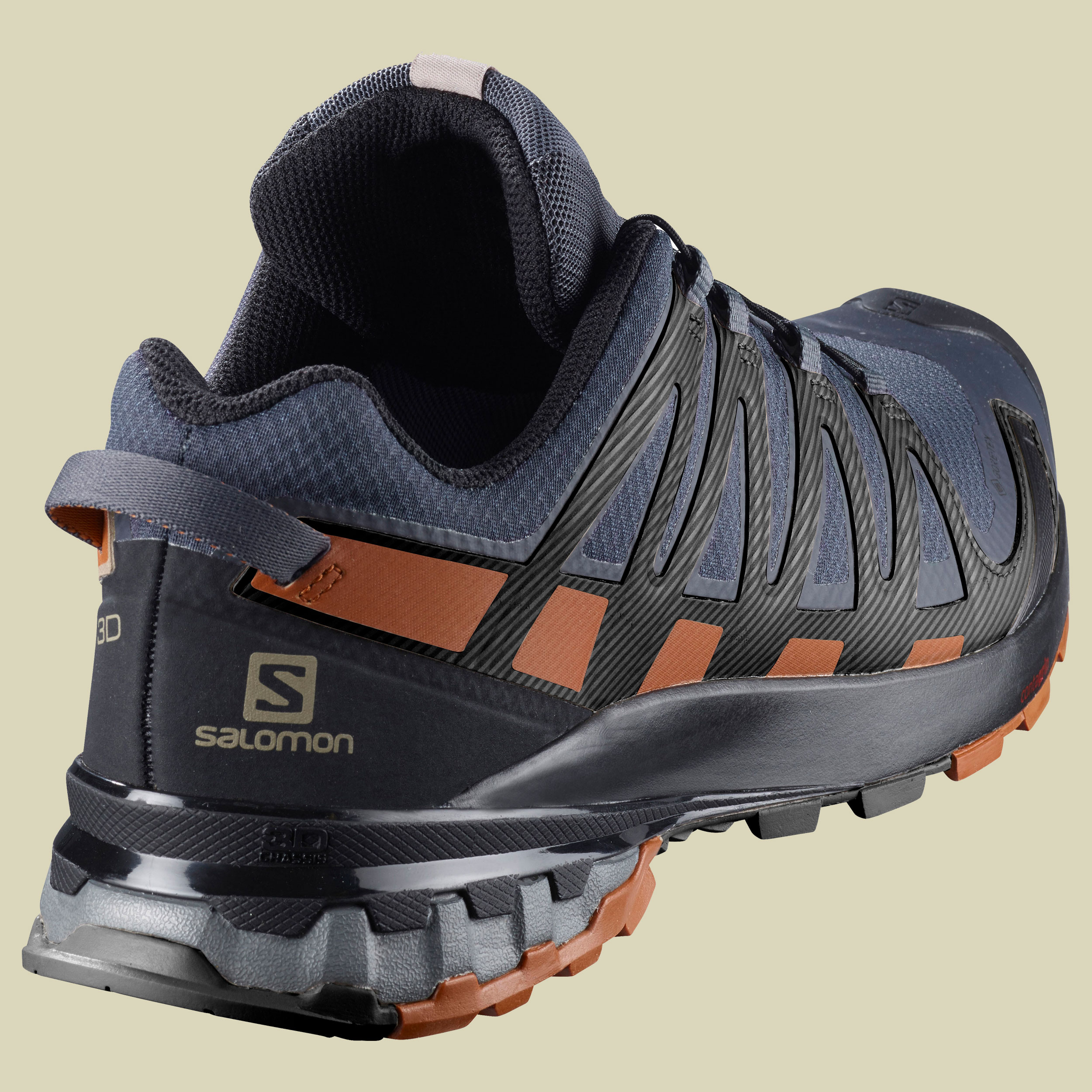 XA PRO 3D V8 GTX Men Wide Men Größe UK 8 Farbe ebony/caramel cafe/black