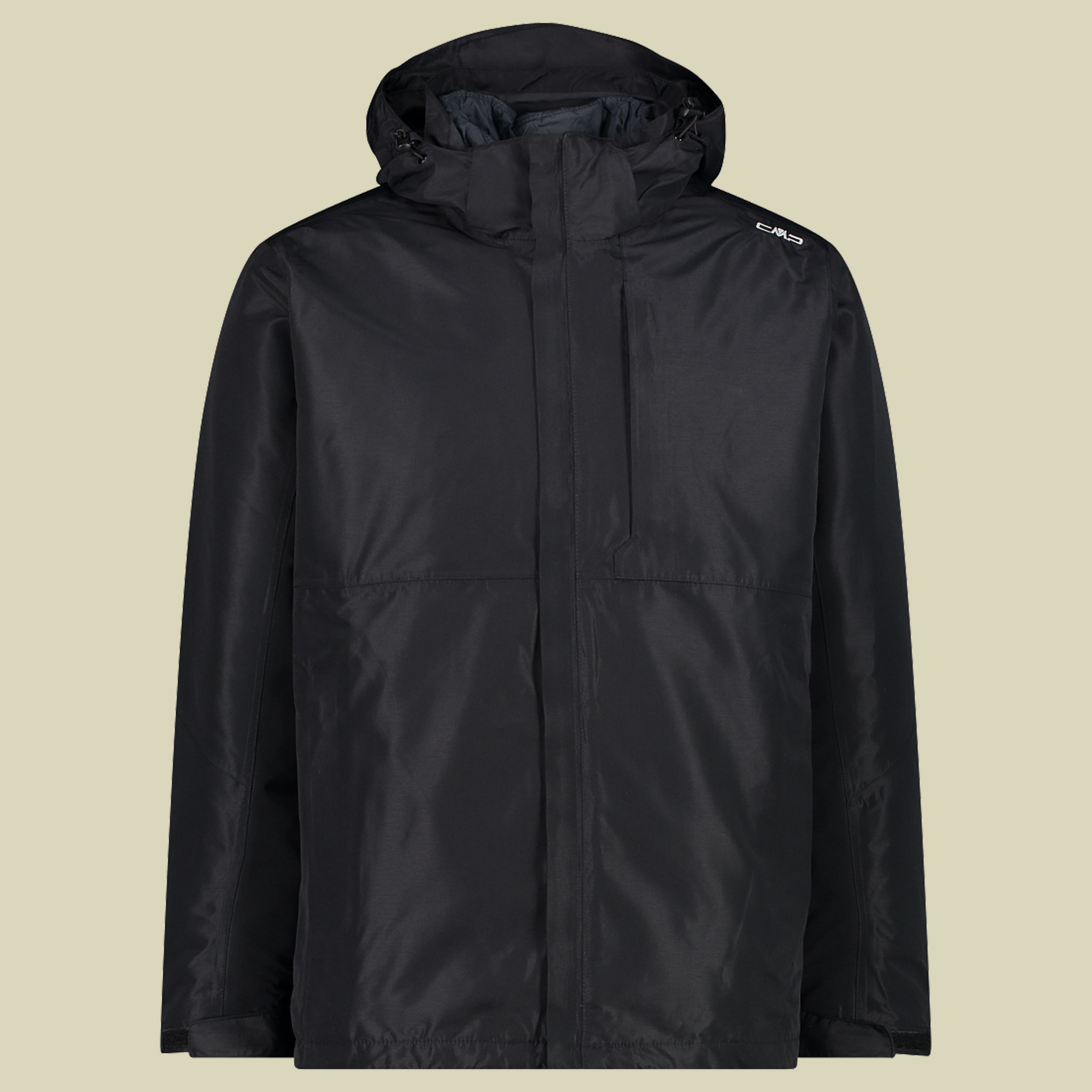 Man Jacket Zip Hood Detachable Inn.Jacket 33Z1577D 48 schwarz - Farbe black