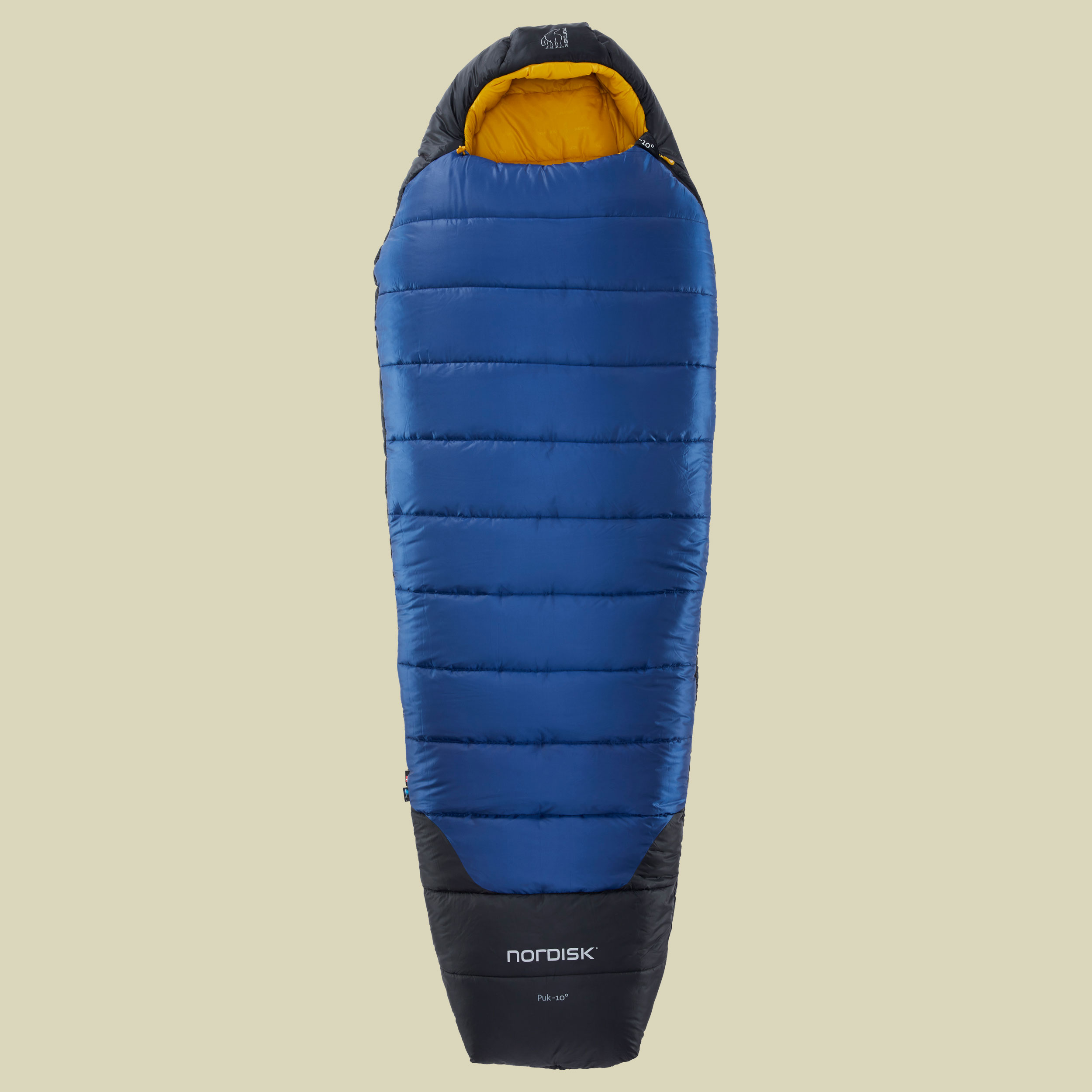 PUK -10 Mummy bis Körpergröße 205 cm (XL) Farbe true navy/mustard yellow/black , Reißverschluss links
