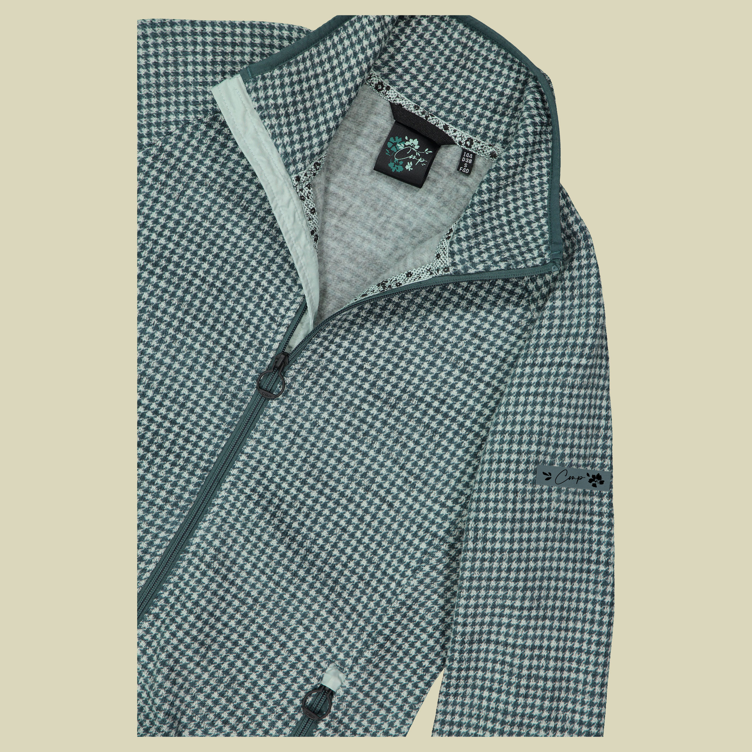 Woman Jacket Printed Knitted 46 grün - Farbe jade trek green