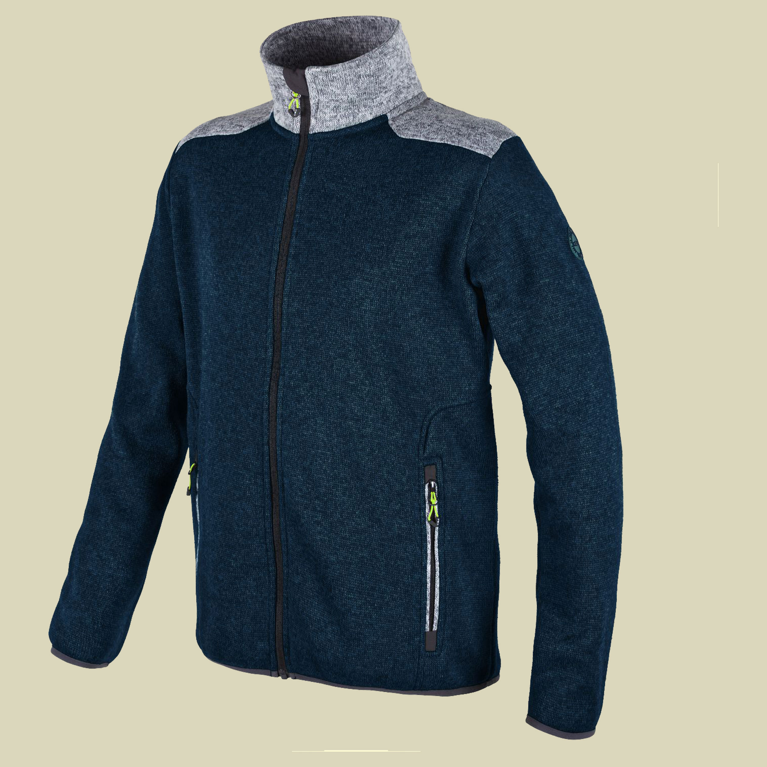 Man Knitted Fleece Jacket 3H73467 Größe 46 Farbe 034Q b.blue-nero grey-frog
