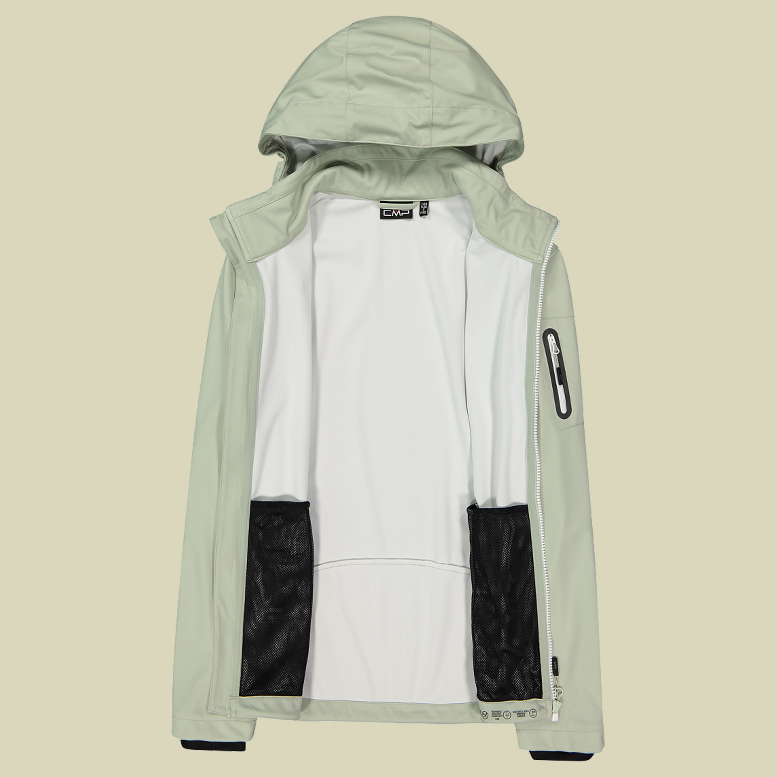 Woman Zip Hood Light Softshelljacke 39A5016 44 grün - Farbe pistacchio