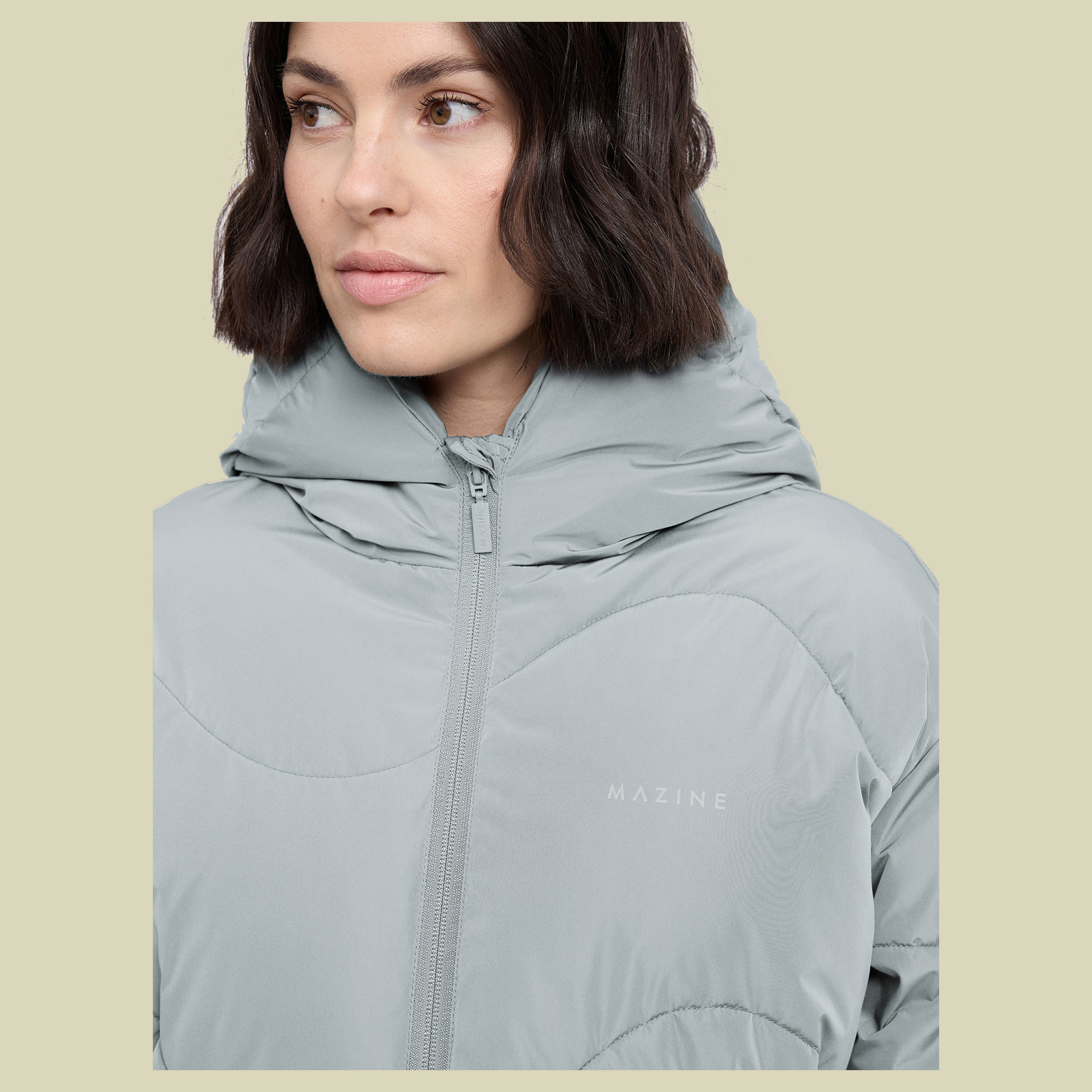 Waves Quilt Short Puffer Jacket Women XS grün - ice green