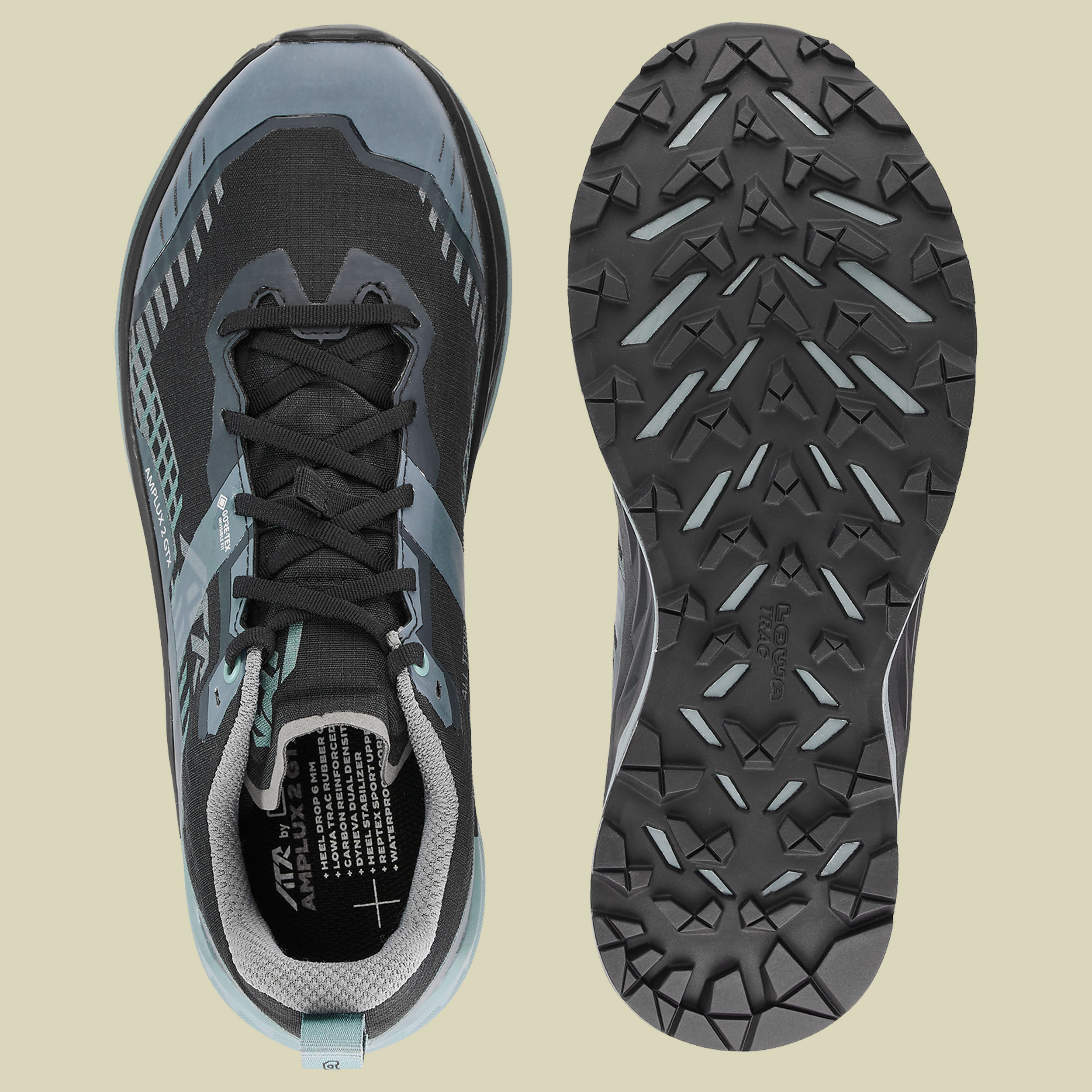 Amplux 2 GTX Women UK 8 grau - schwarz/rauchblau