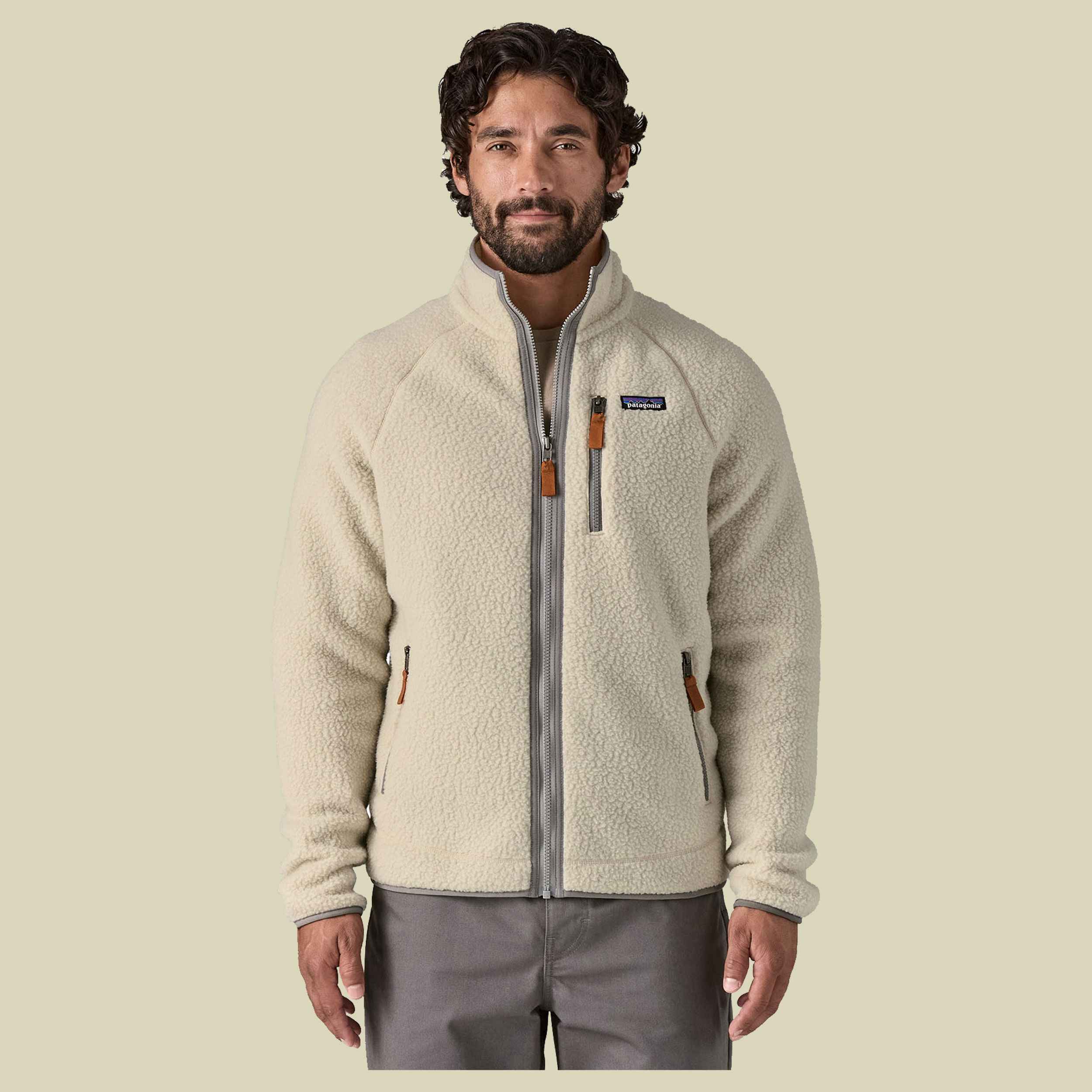 Retro Pile Jacket Men beige XL - pelican