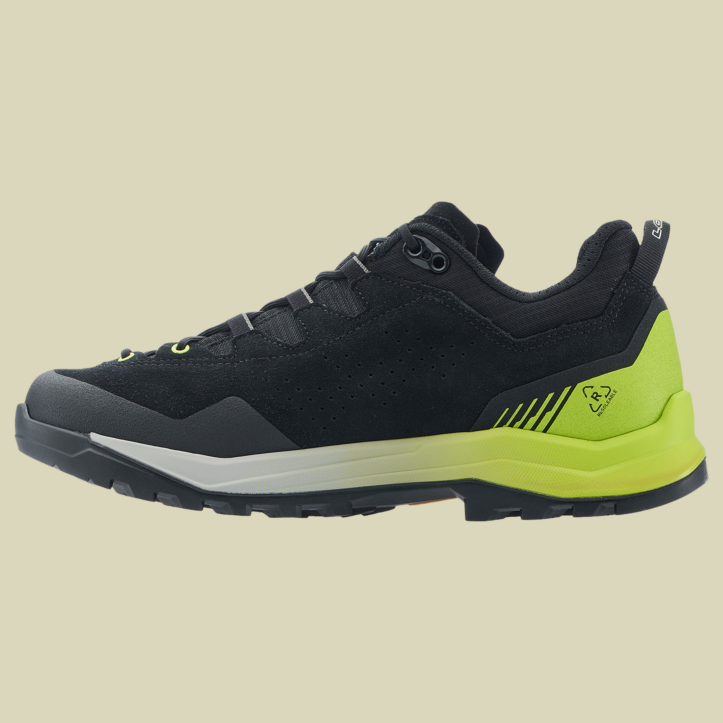 Lowa Explorer GTX Lo Men UK 9 schwarz - schwarz/limone