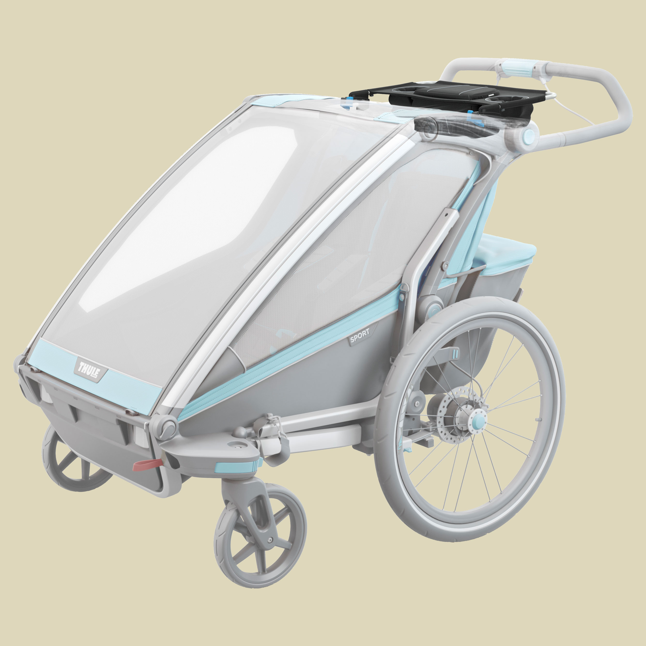 Console 2 für 2-sitzige Thule Anhänger ab 2017