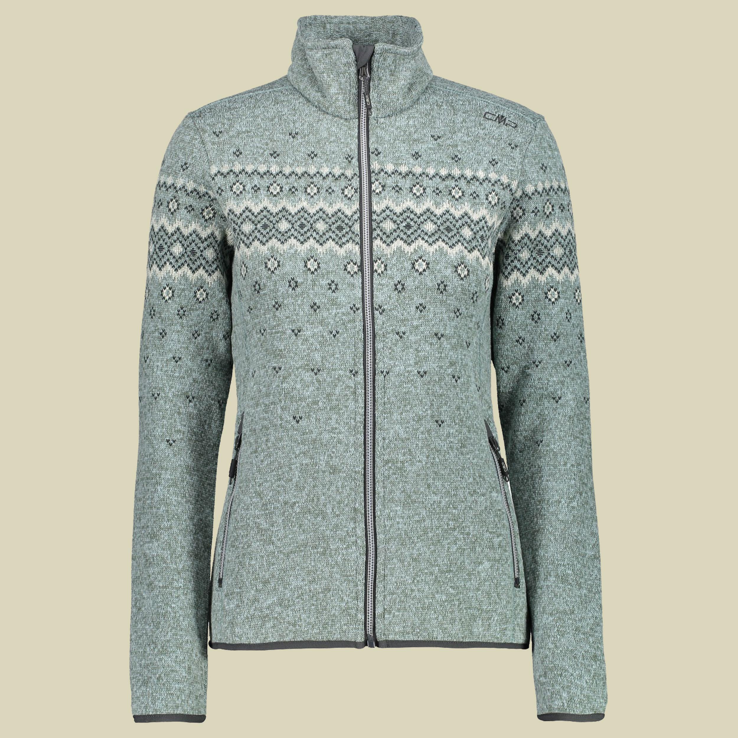 Woman Jacket Knitted 38H2316 Größe 34 Farbe kaky-opale 19BG