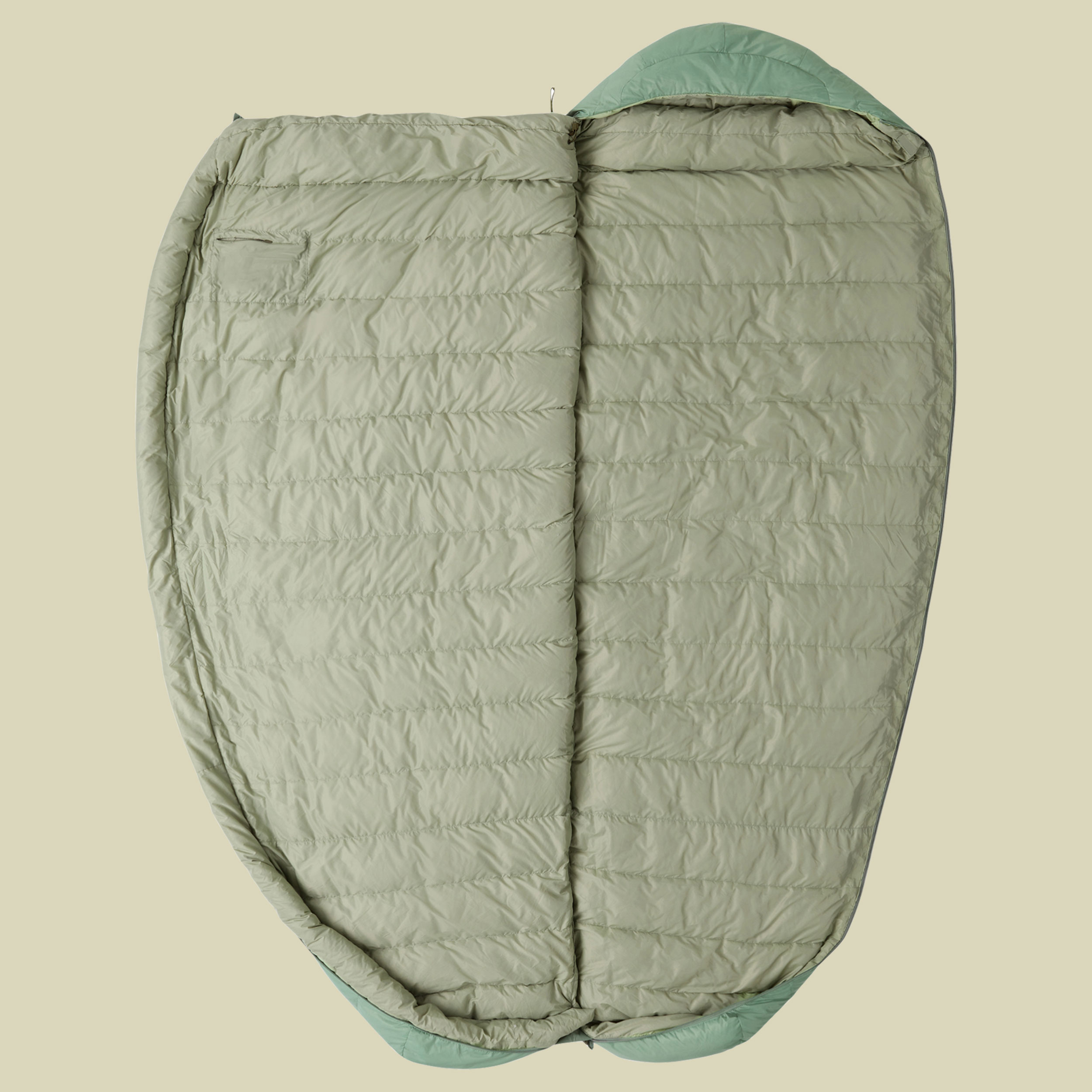 Ides 0 Grad Wide Mummy Sleeping Bag 205 cm links hedge green XL