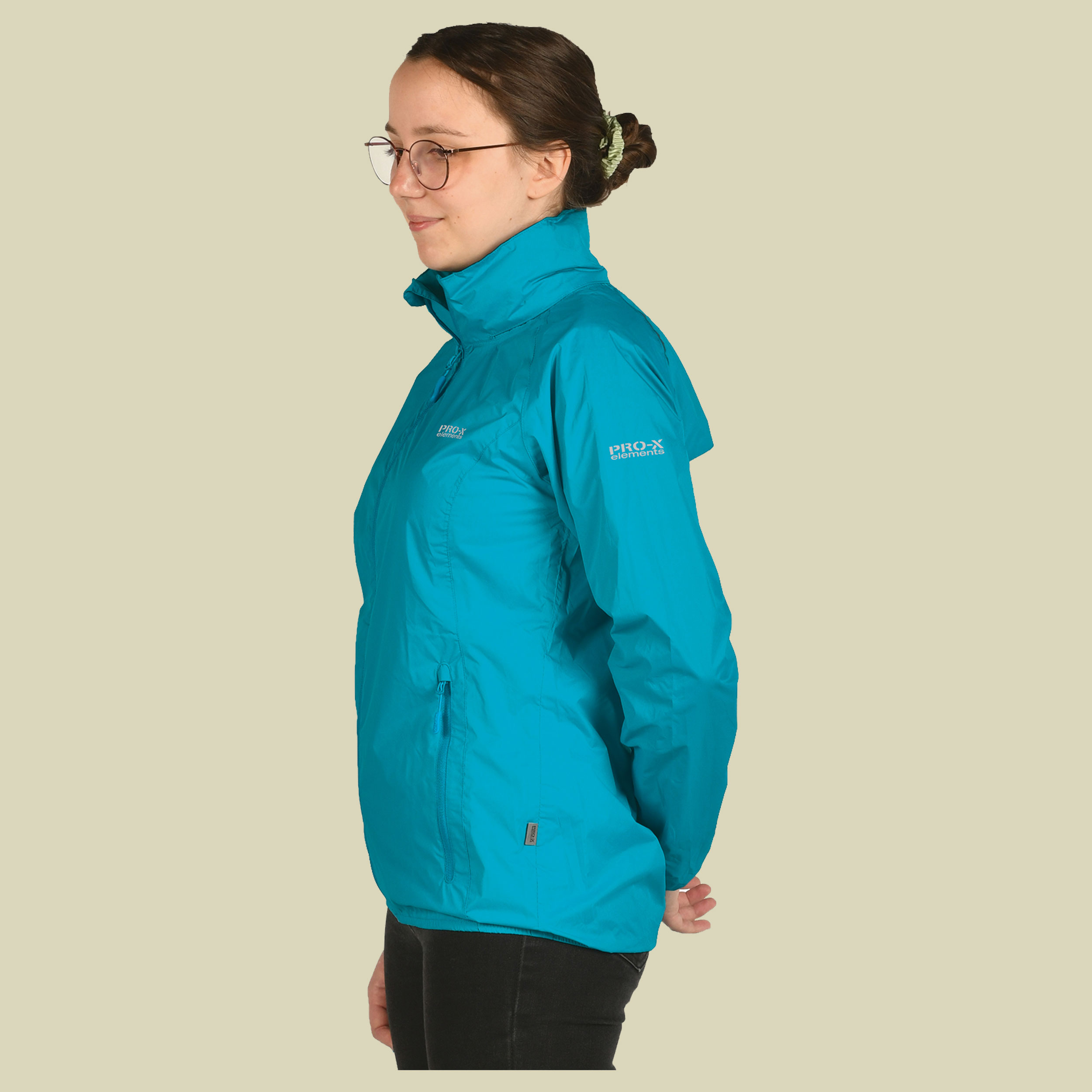 Regenjacke PACKable Women türkis 40 - neon türkis