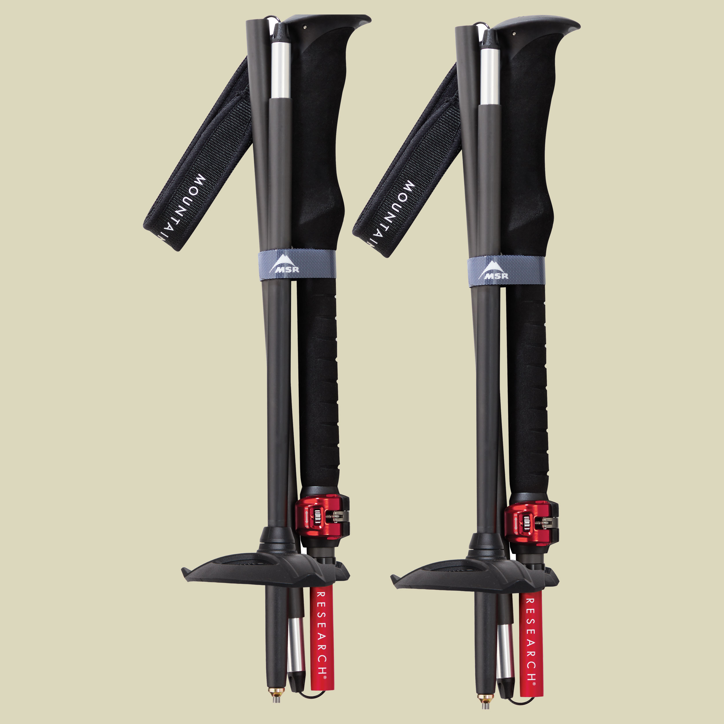 Poles Dynalock Ascent Länge 100-120 cm (SMALL) Farbe schwarz-rot