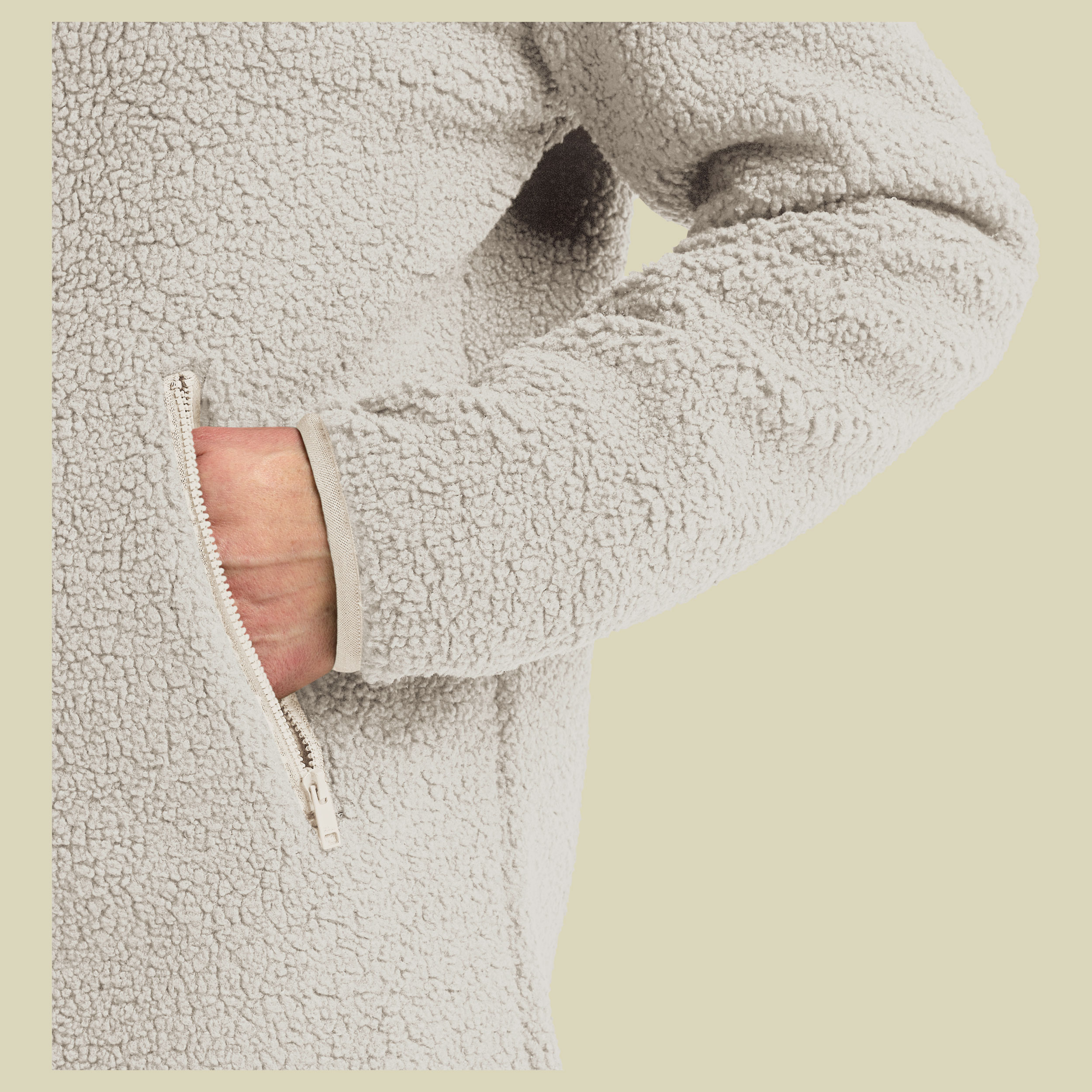 High Curl Coat Women XXL beige - pale sand