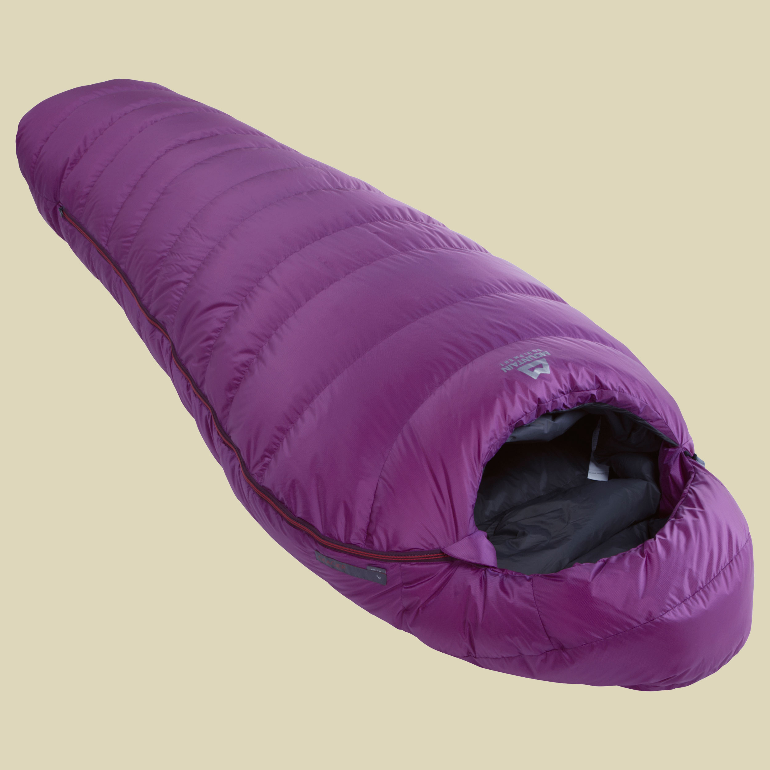 Glacier 300 Regular Women bis Körpergröße Schlafsack 170 cm foxglove, Reißverschluss Schlafsack links