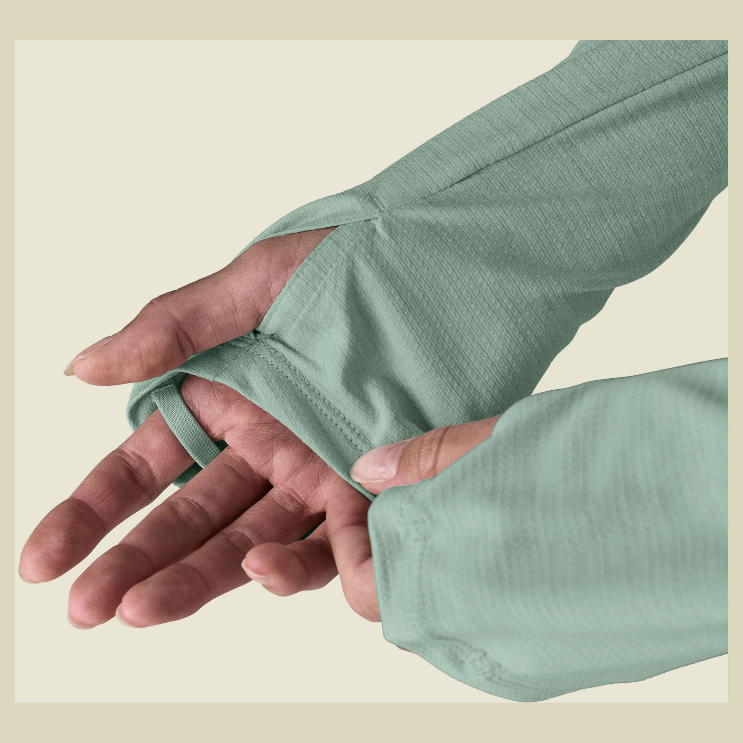 L/S Cap Cool Sun Shirt Women XL grün - noveau green-blue sage x-dye