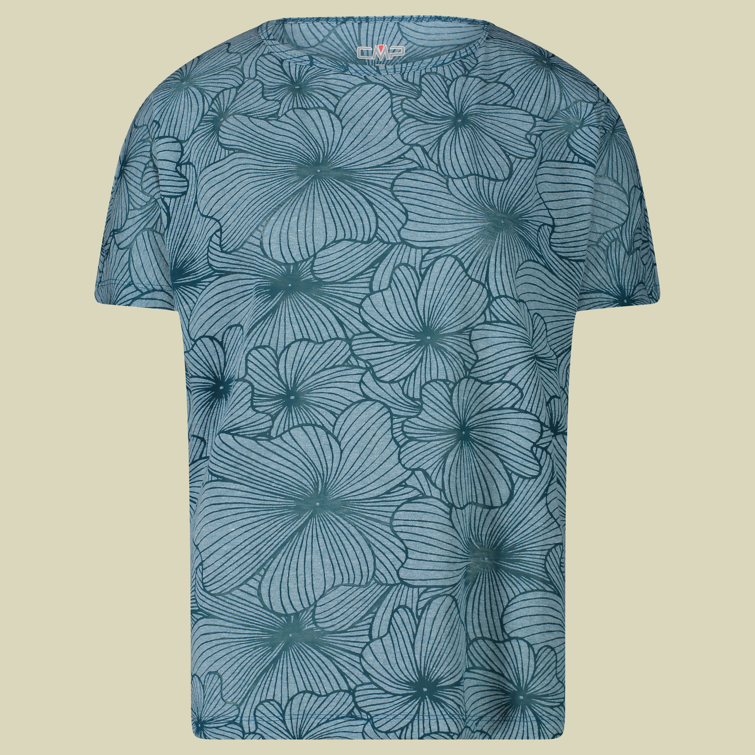 Woman T-Shirt Burn Out Jersey 33N7976 Größe 46 Farbe M916 deep lake