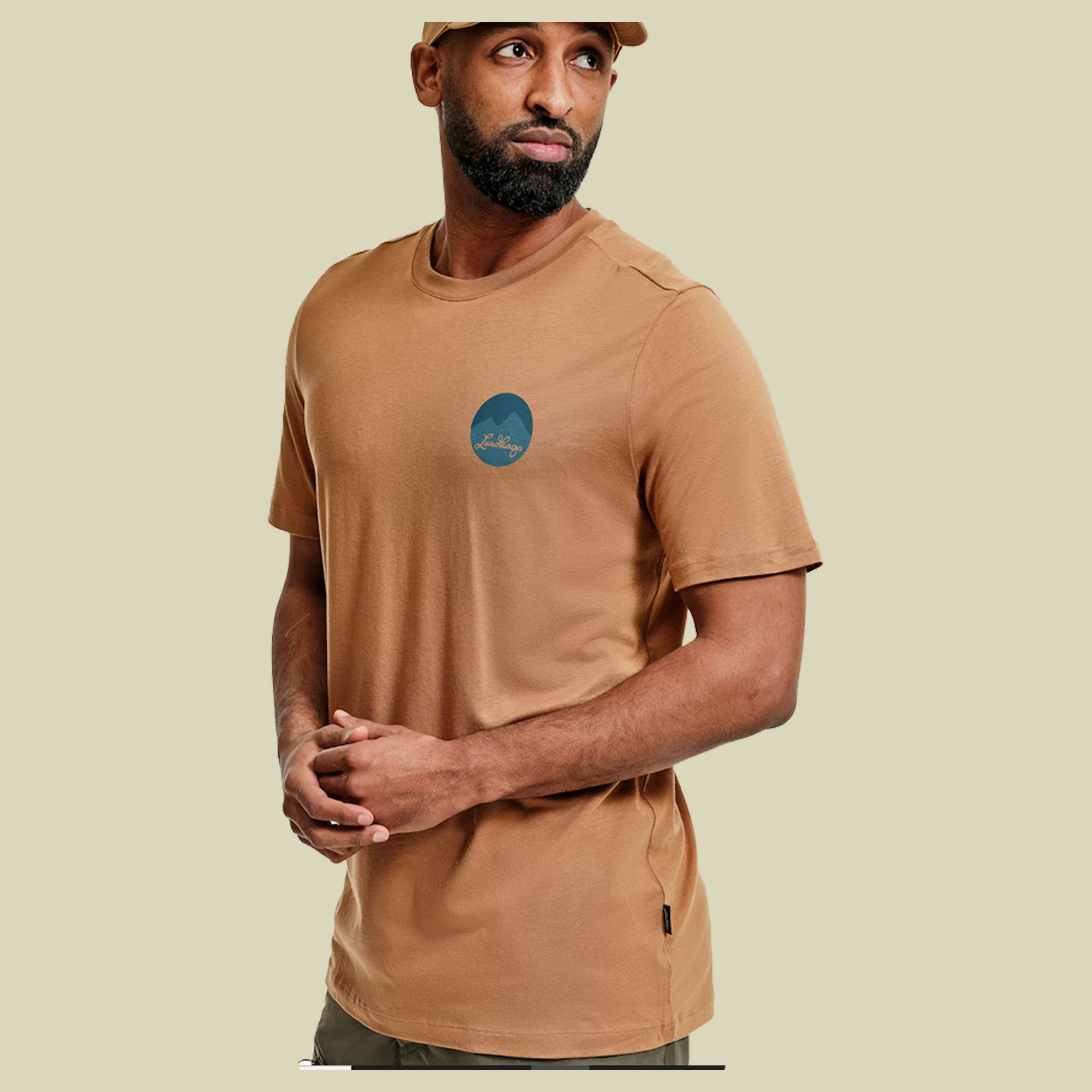 Järpen Printed T-Shirt Men XL braun - hazel