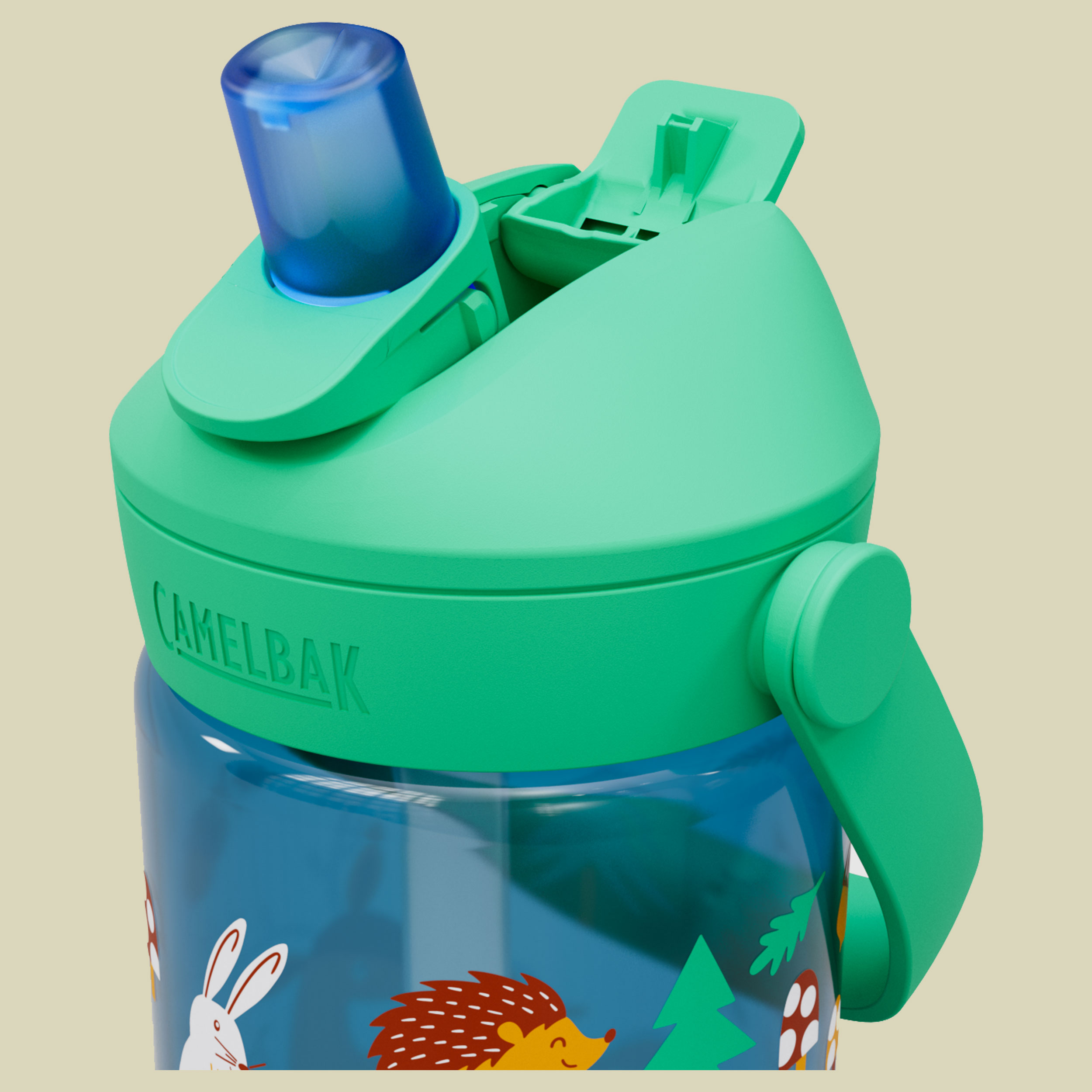 Thrive Flip Straw Kids 0,4 L mehrfarbig grün - friendly forest