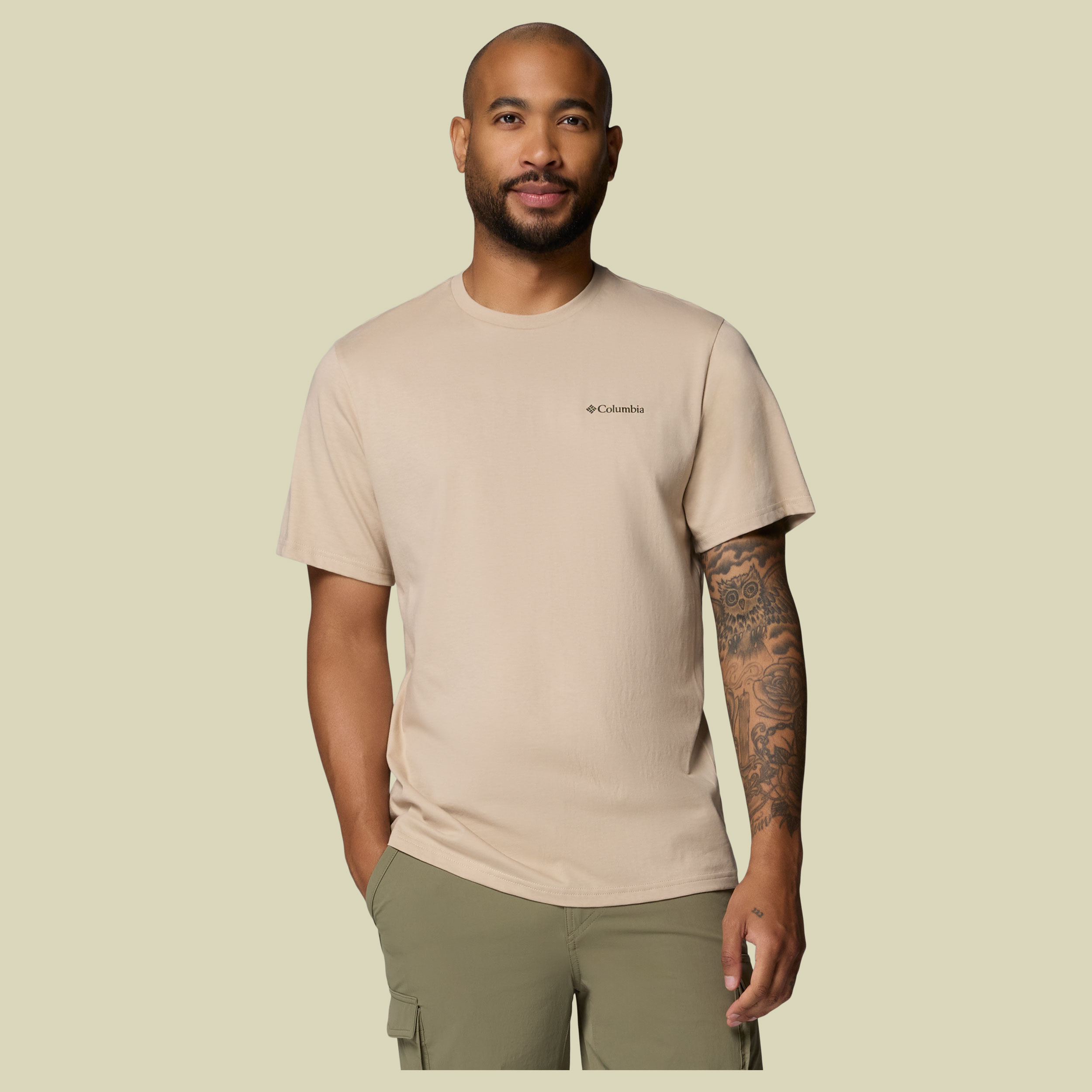 CSC Outdoor Back Graphic T-Shirt Men L braun - ancient fossil