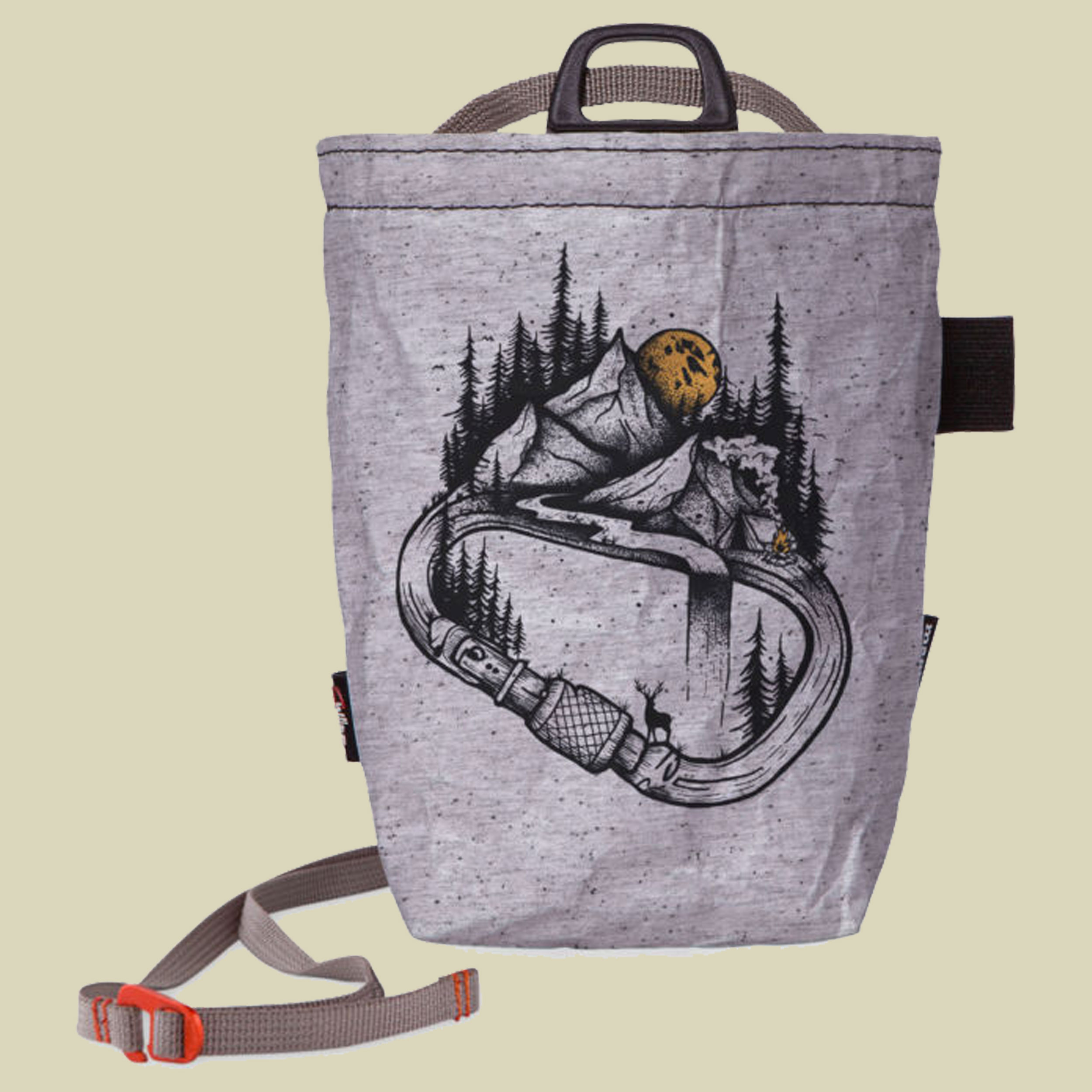 Carabiner Forest Chalkbag Größe one size Farbe dot grey melange