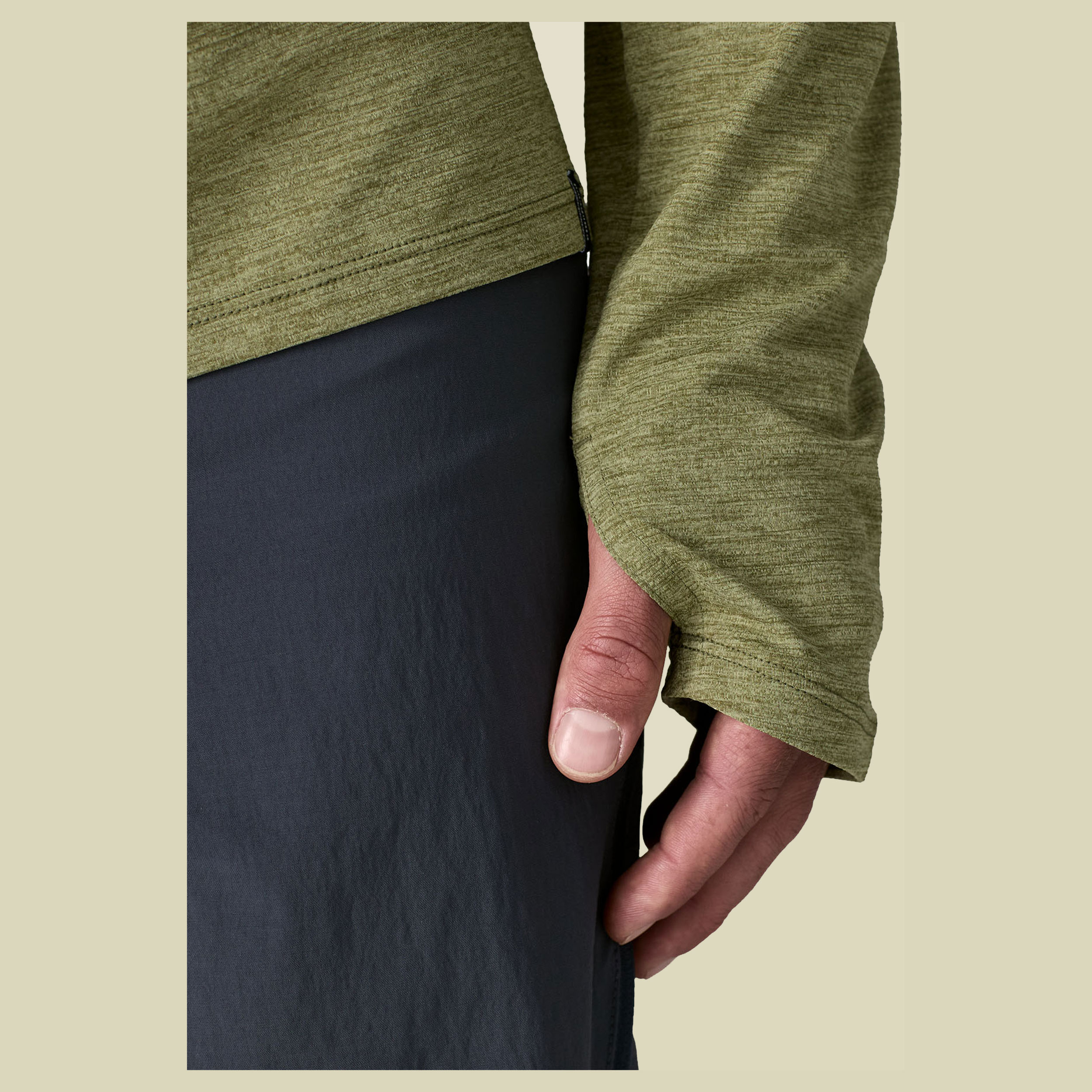 L/S Cap Cool Sun Shirt Men M grün - caper green - buckhorn green x-dye