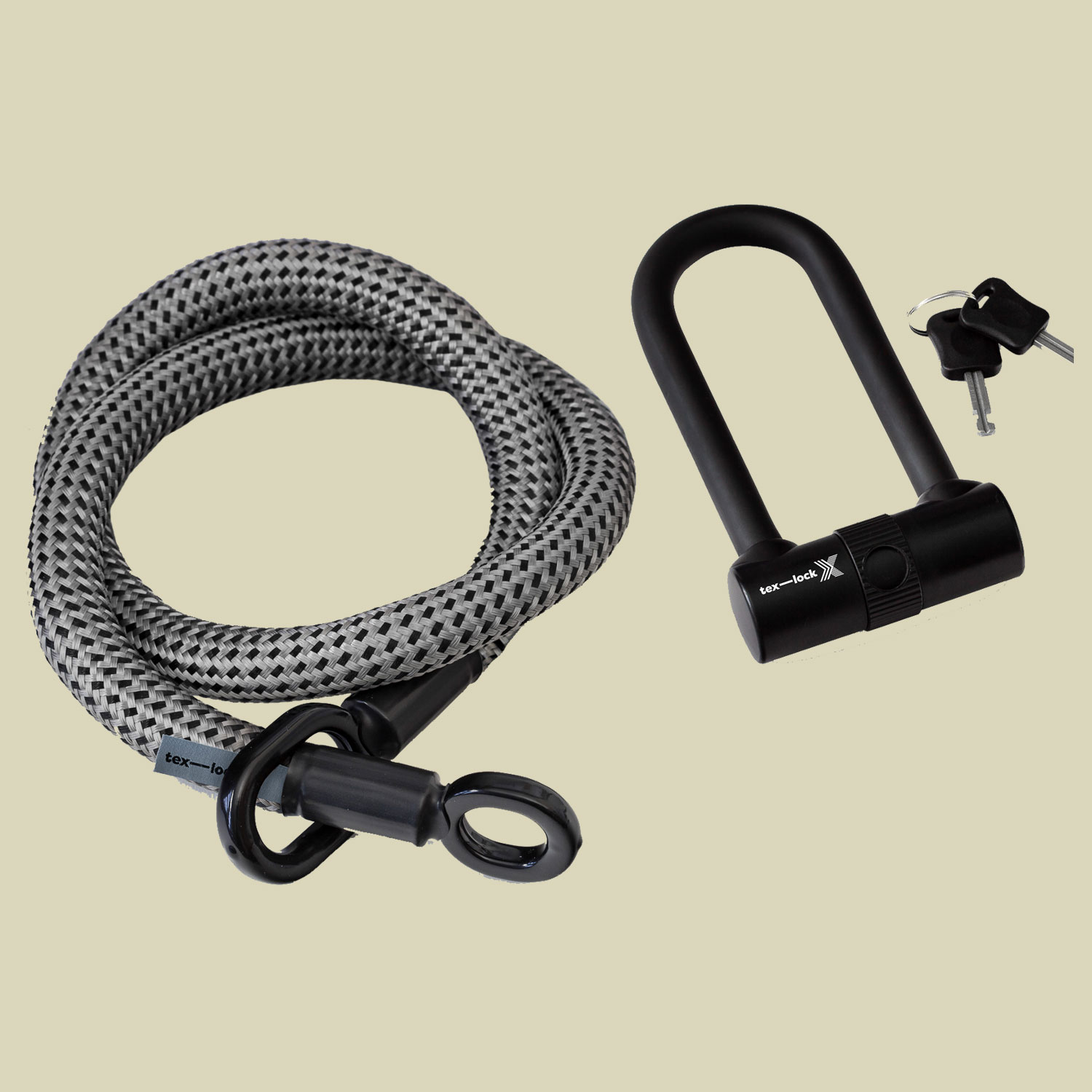 tex-lock - tex-lock eyelet inkl. X-lock-Spezialschloss Fahrrad- naturzeit