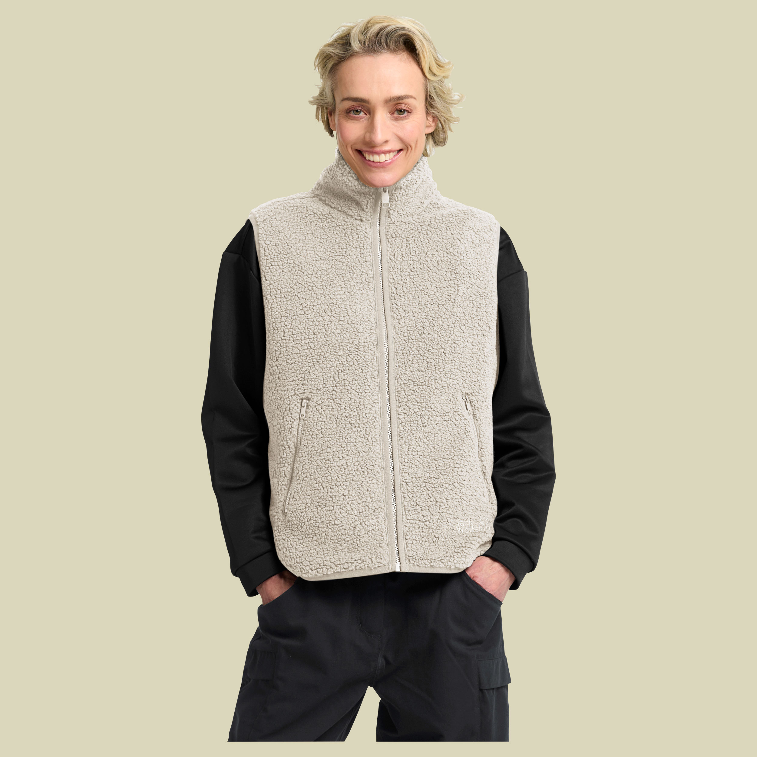 High Curl Vest Women beige II XL - pale sand