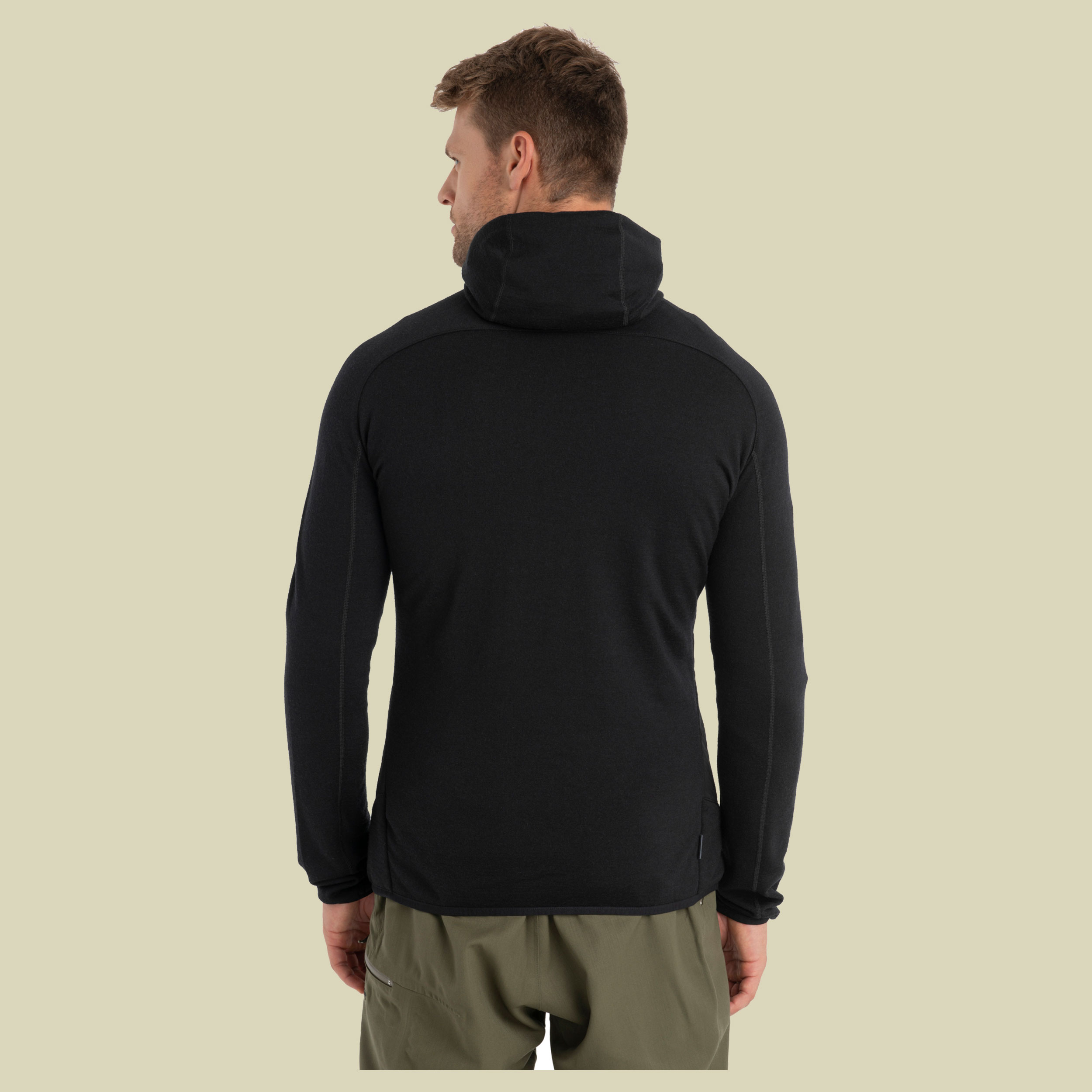 Merino Quantum Hybrid LS Zip Hoodie Men Größe XL Farbe black