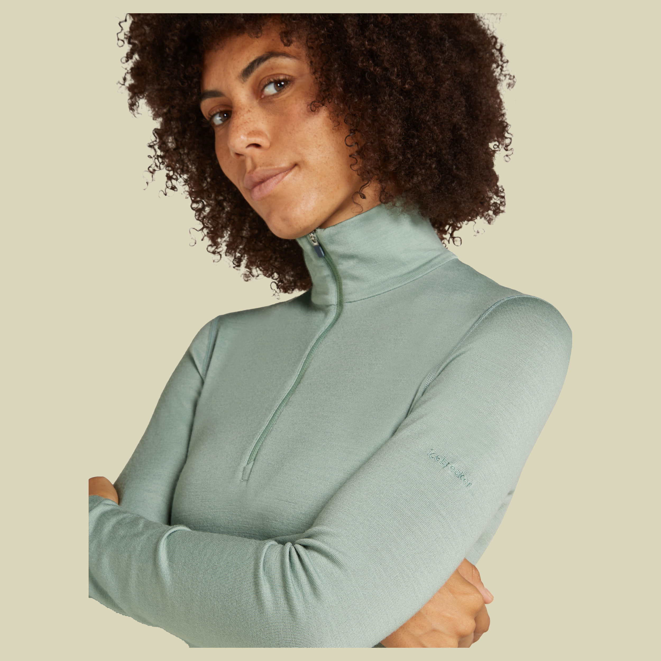Tech LS Half Zip 260 Women grün XS - moss