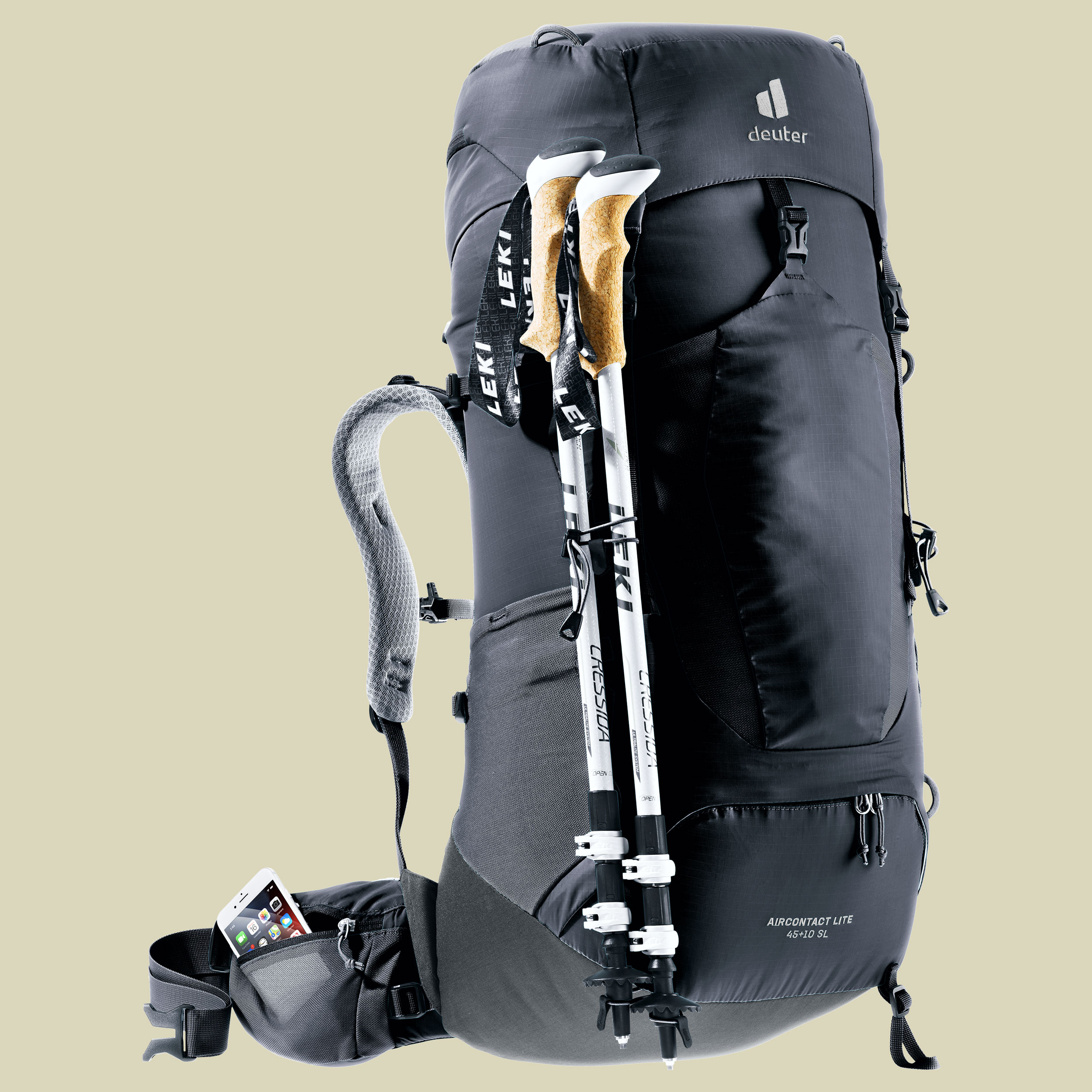 Aircontact Lite 45 + 10 SL Women schwarz 45 L + 10 L - Farbe black-graphite