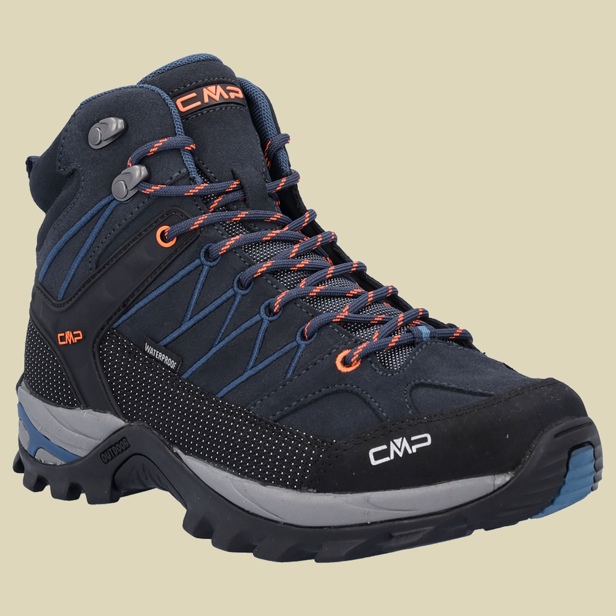 Rigel Mid Trekking Shoes WP Men Größe 42 Farbe 27NM b.blue-flash orange