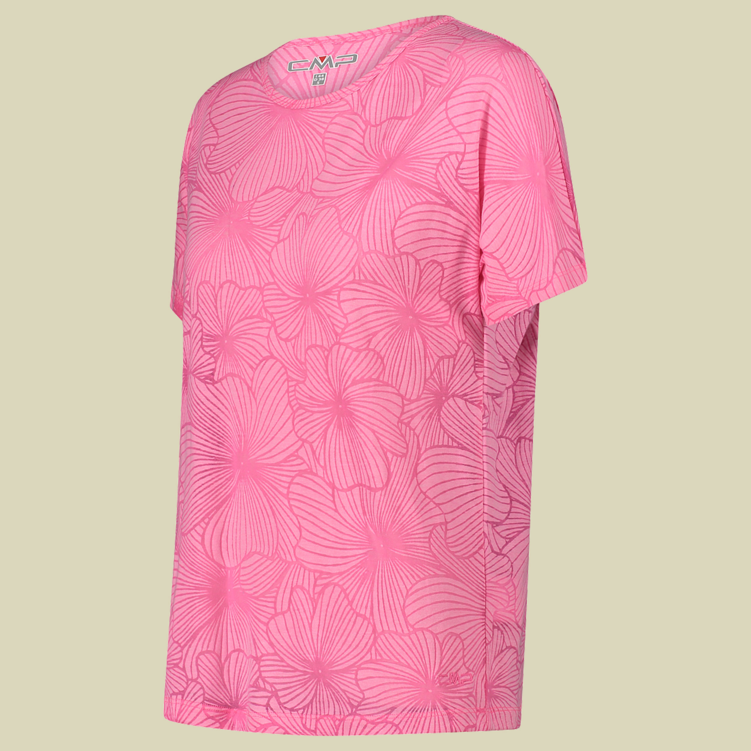 Woman T-Shirt Burn Out Jersey 33N7976 Größe 42 Farbe B351 pink fluo