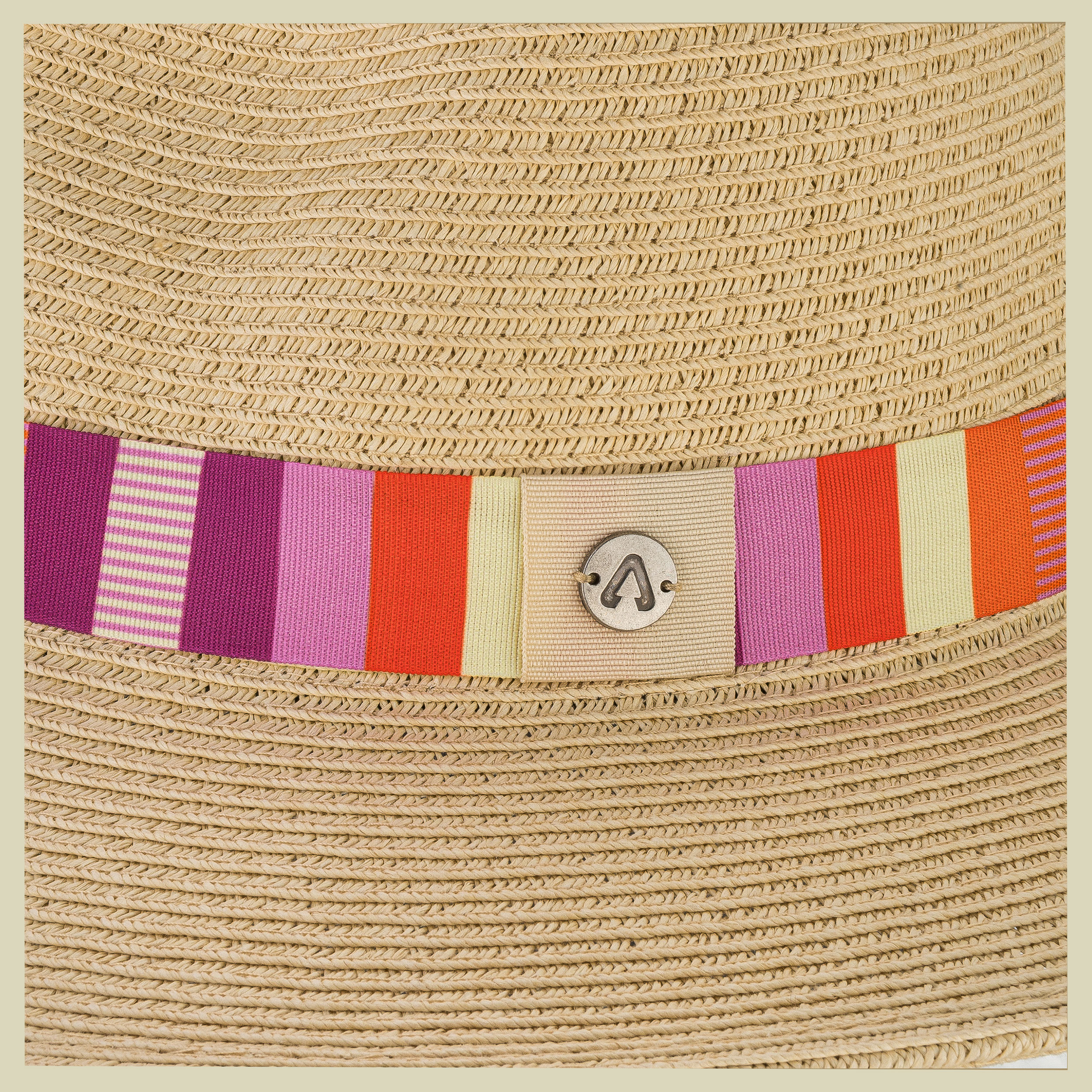 P.A.C. Ecuador Panama Straw Hat S/M hellbeige/gestreift - light beige - blush stripe