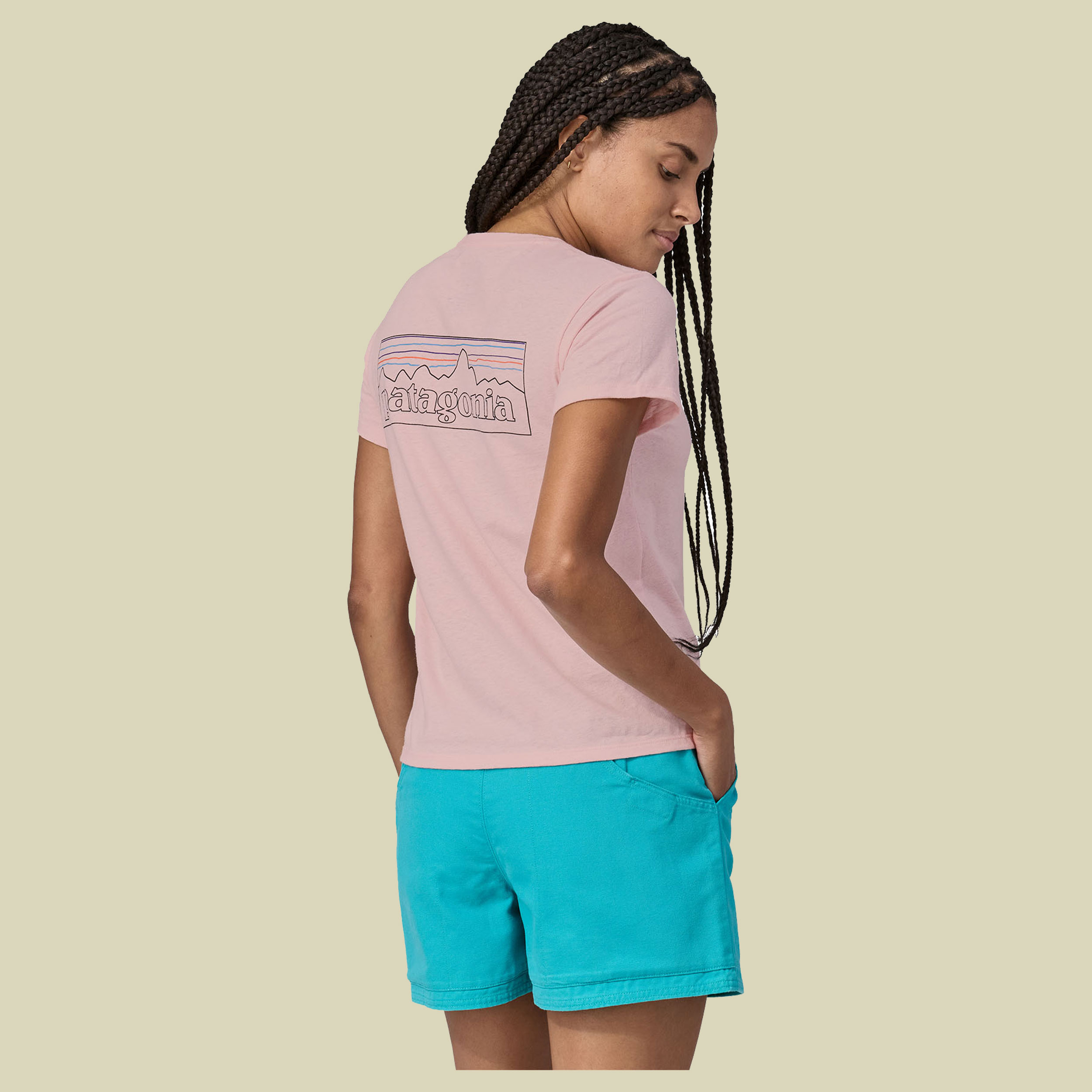 P-6 Logo Responsibili-Tee Women L rosa - P-6 outline:whisker pink