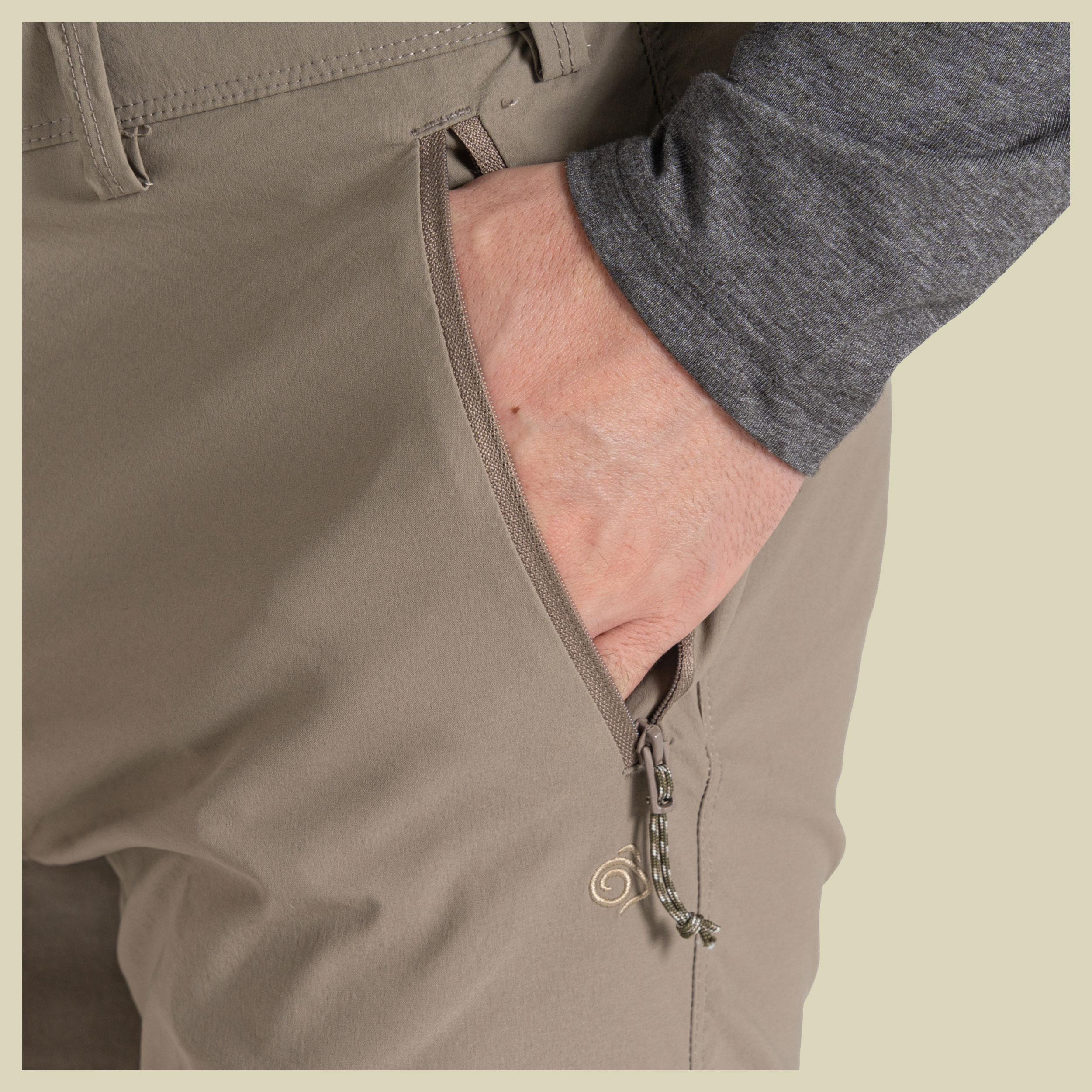 NosiLife Pro Convertible Trousers III Men braun 27 - pebble (38'')