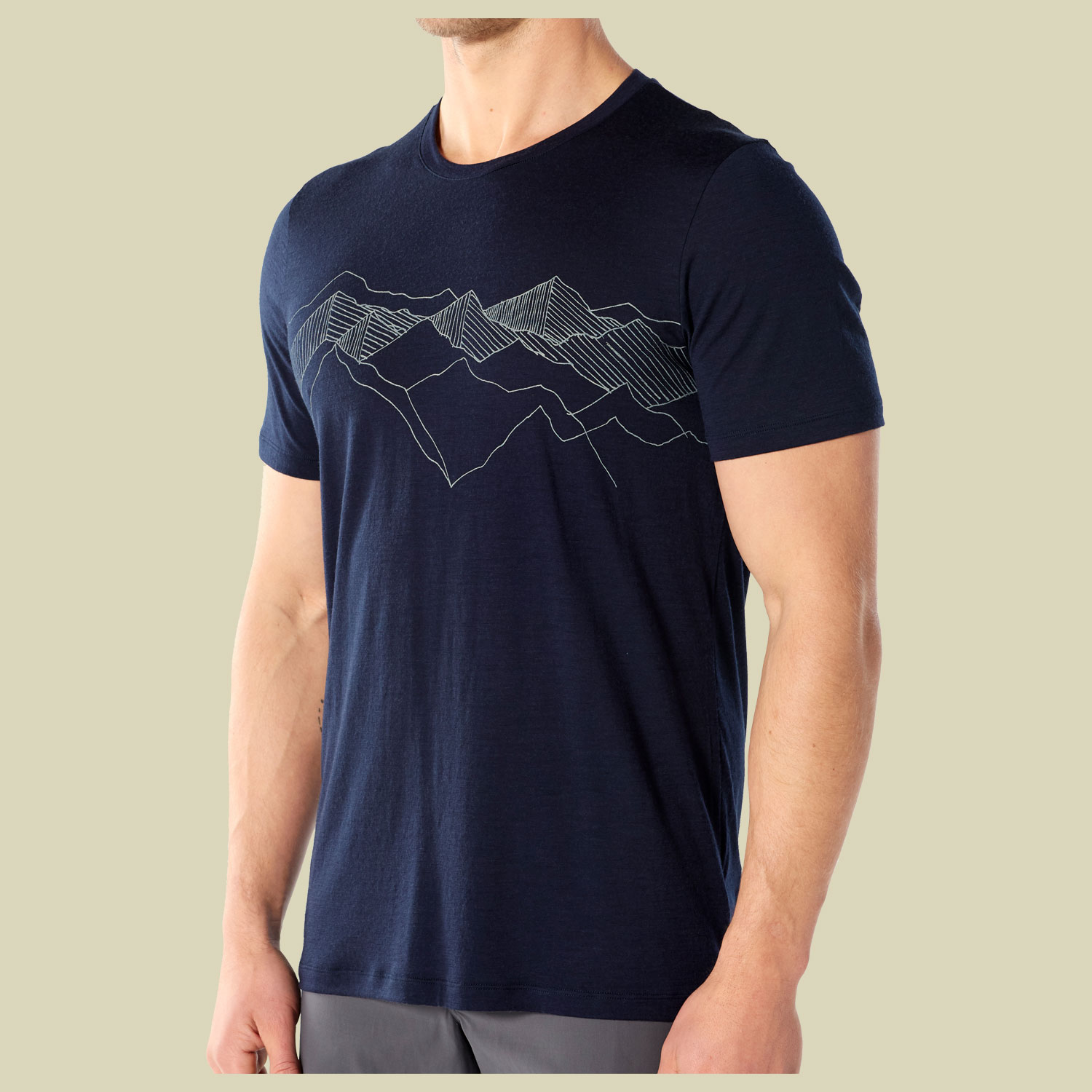 Tech Lite SS Crewe Men Artist Tees Größe M  Farbe peak patterns midnight navy