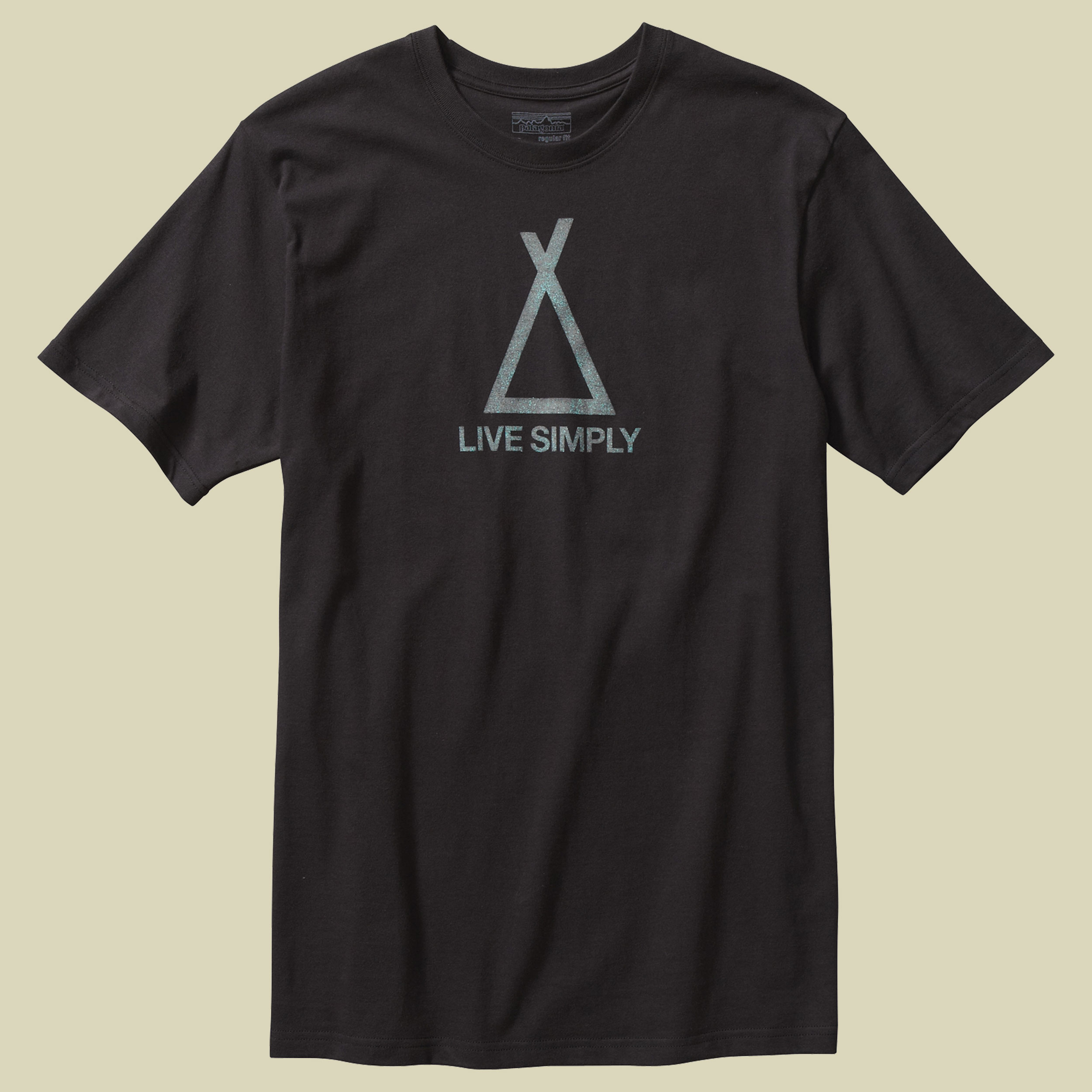 Live Simply® Tent Life Cotton T-Shirt Men Größe S Farbe black