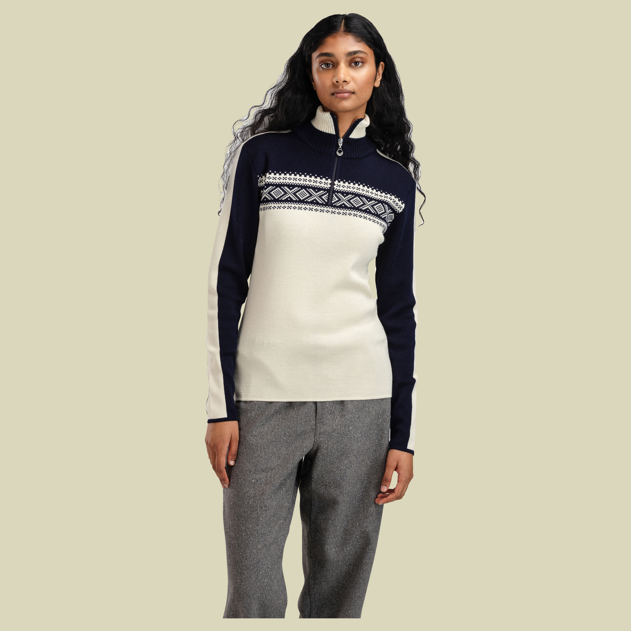 Dystingen Sweater Women XL blau - off white/navy