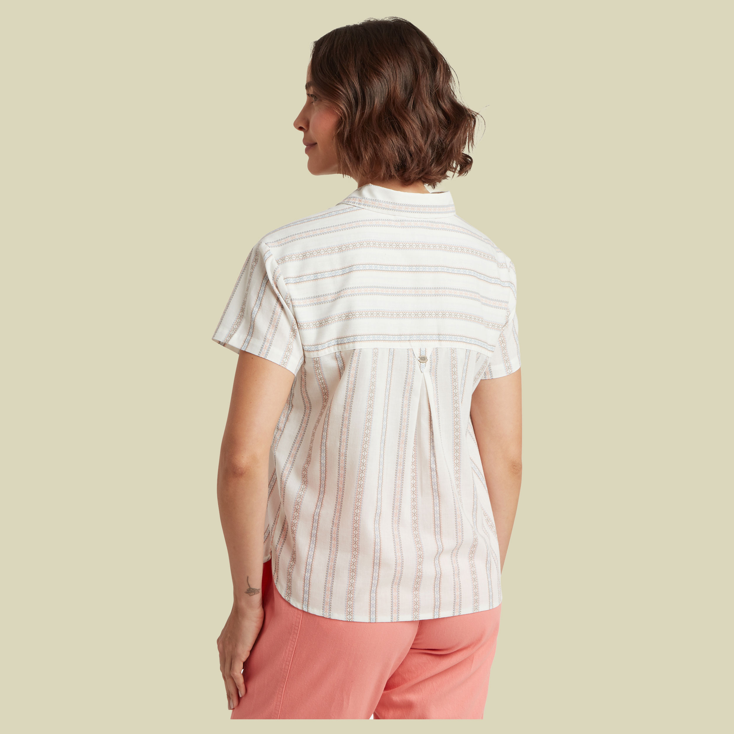 Jaya Camp Shirt XS weiß - Farbe katha patti stripe