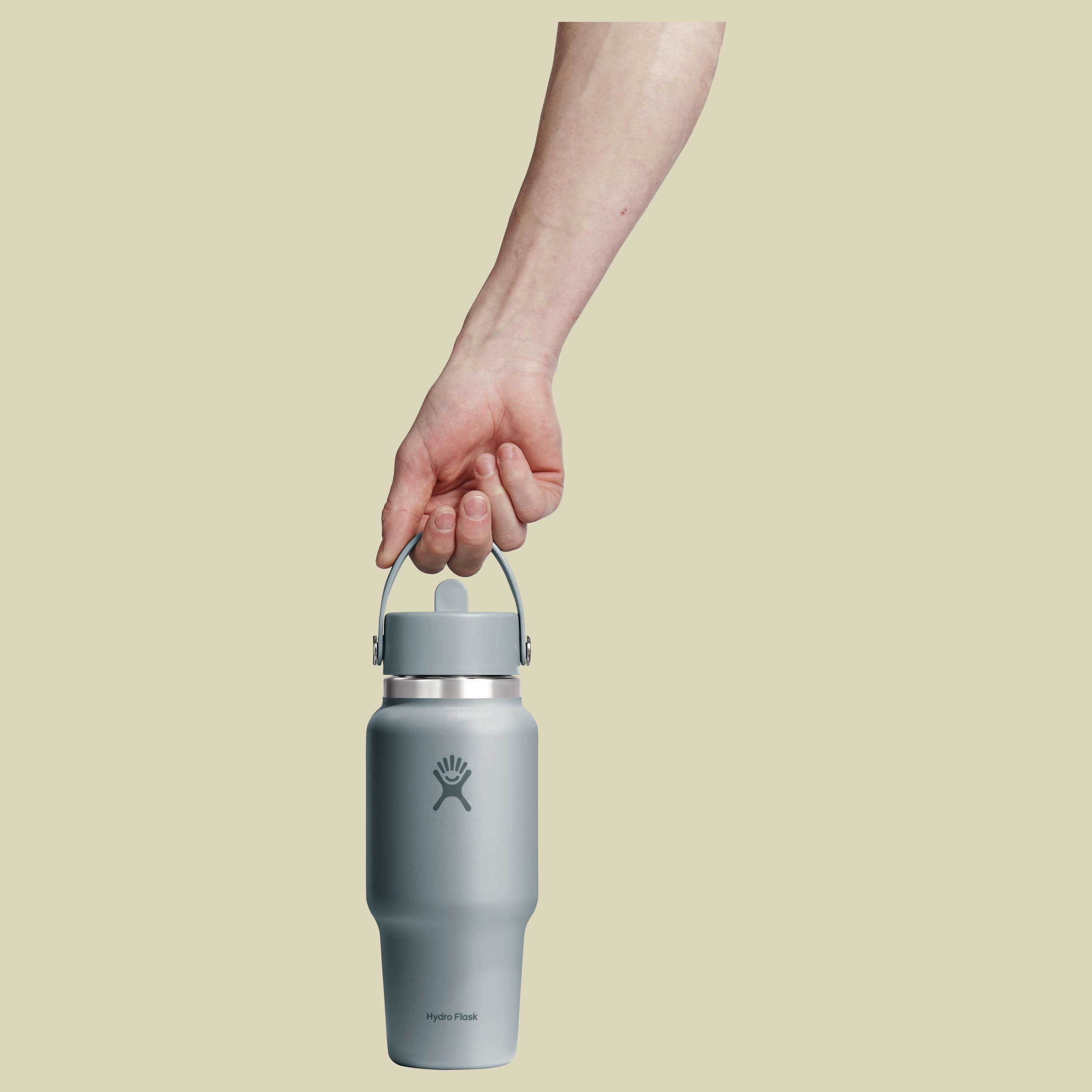 Wide Mouth Flex Straw Travel Bottle 24 oz grau - shale grey