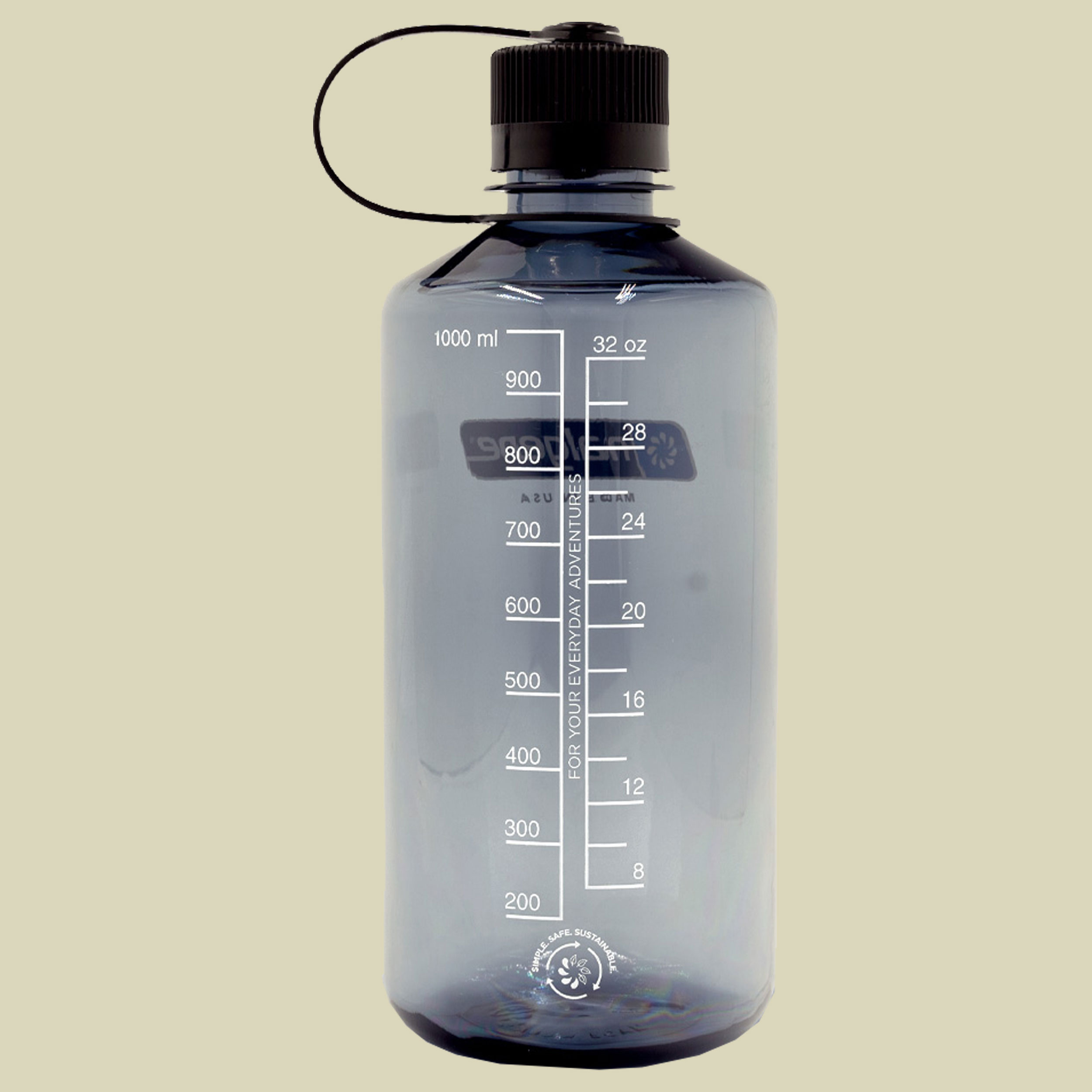 Nalgene Sustain-Enghalsflasche Größe 1000 Farbe grau