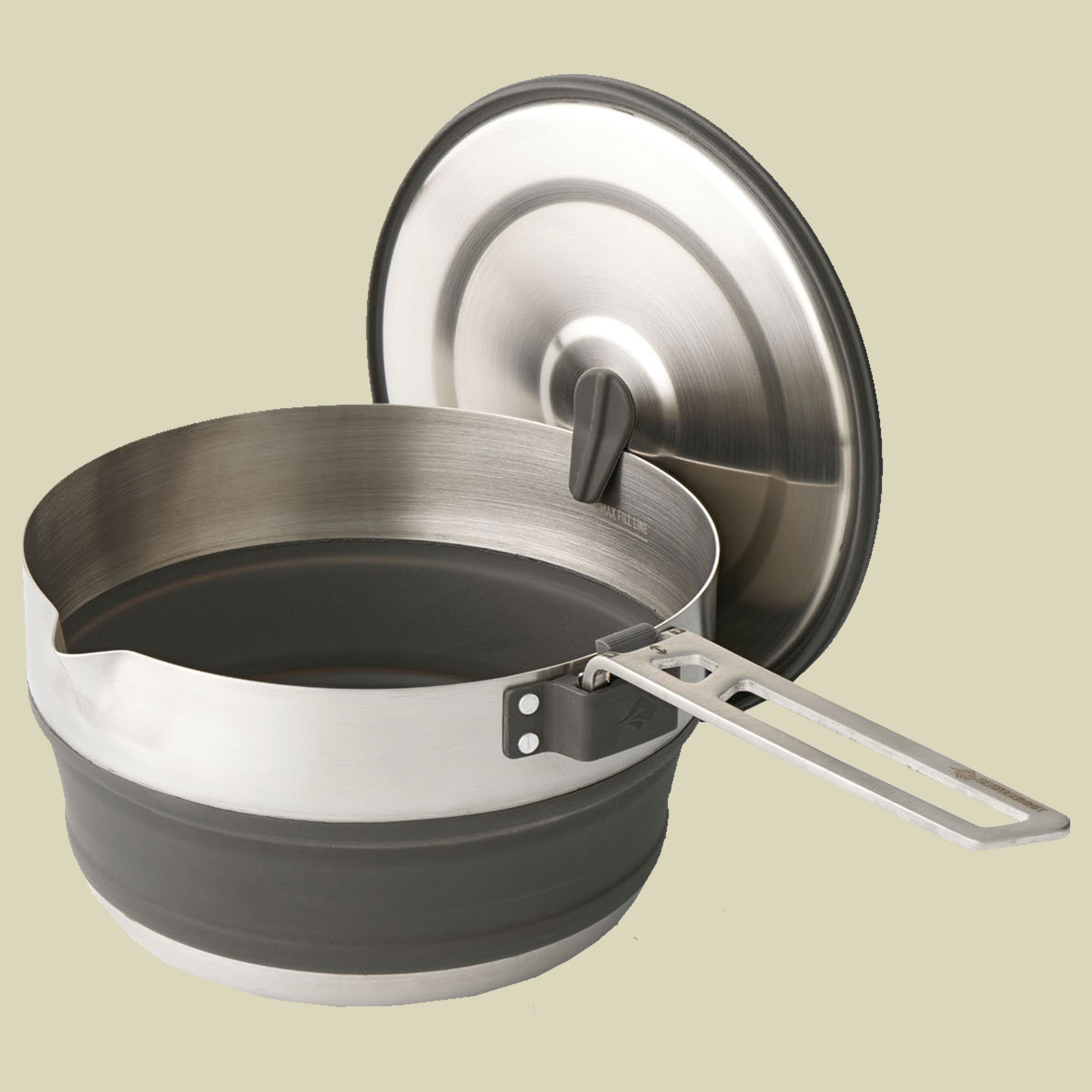 Detour Stainless Steel Collapsible Pouring Pot 1,8L schwarz - beluga black