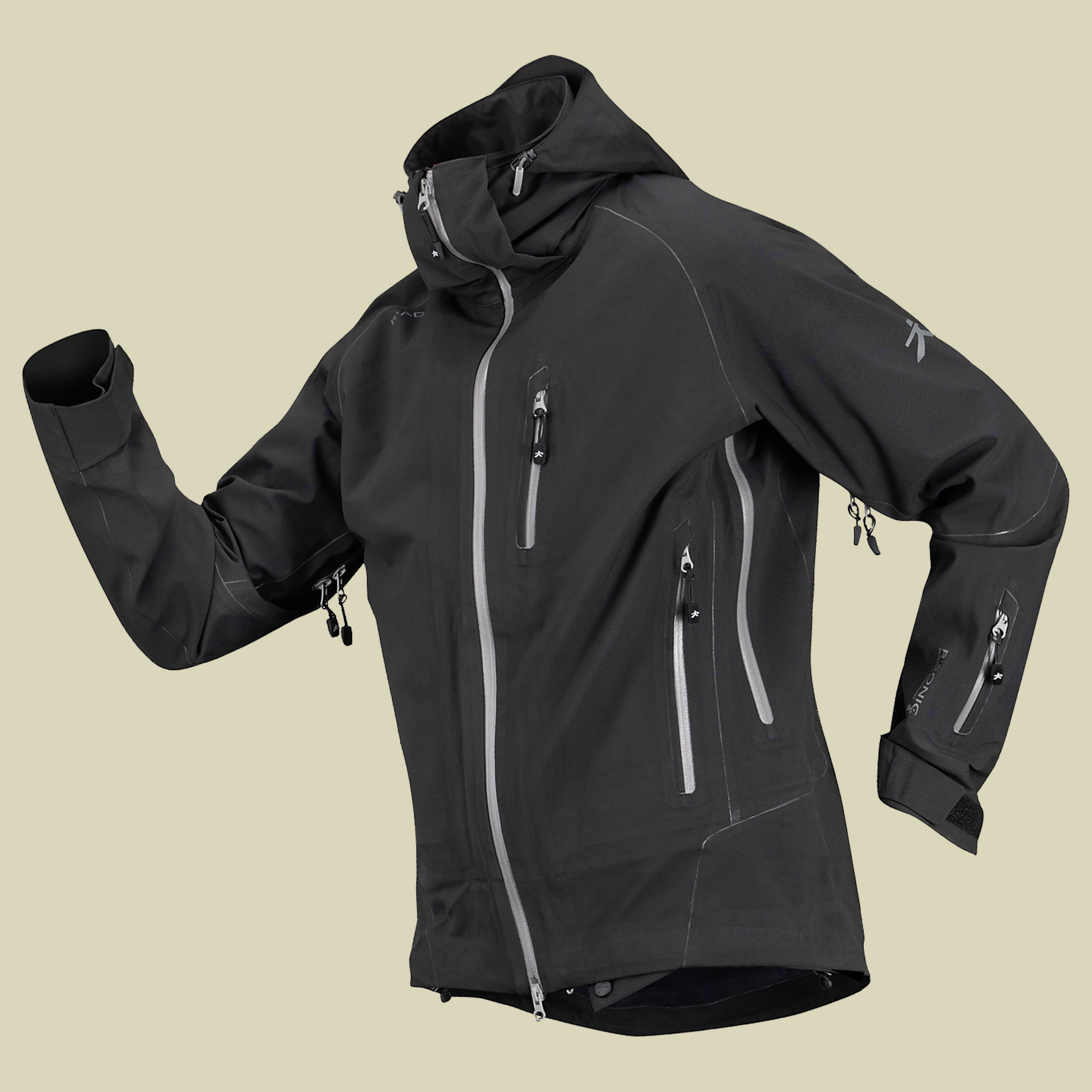 R1 3-Lagen Jacke Größe L Farbe black