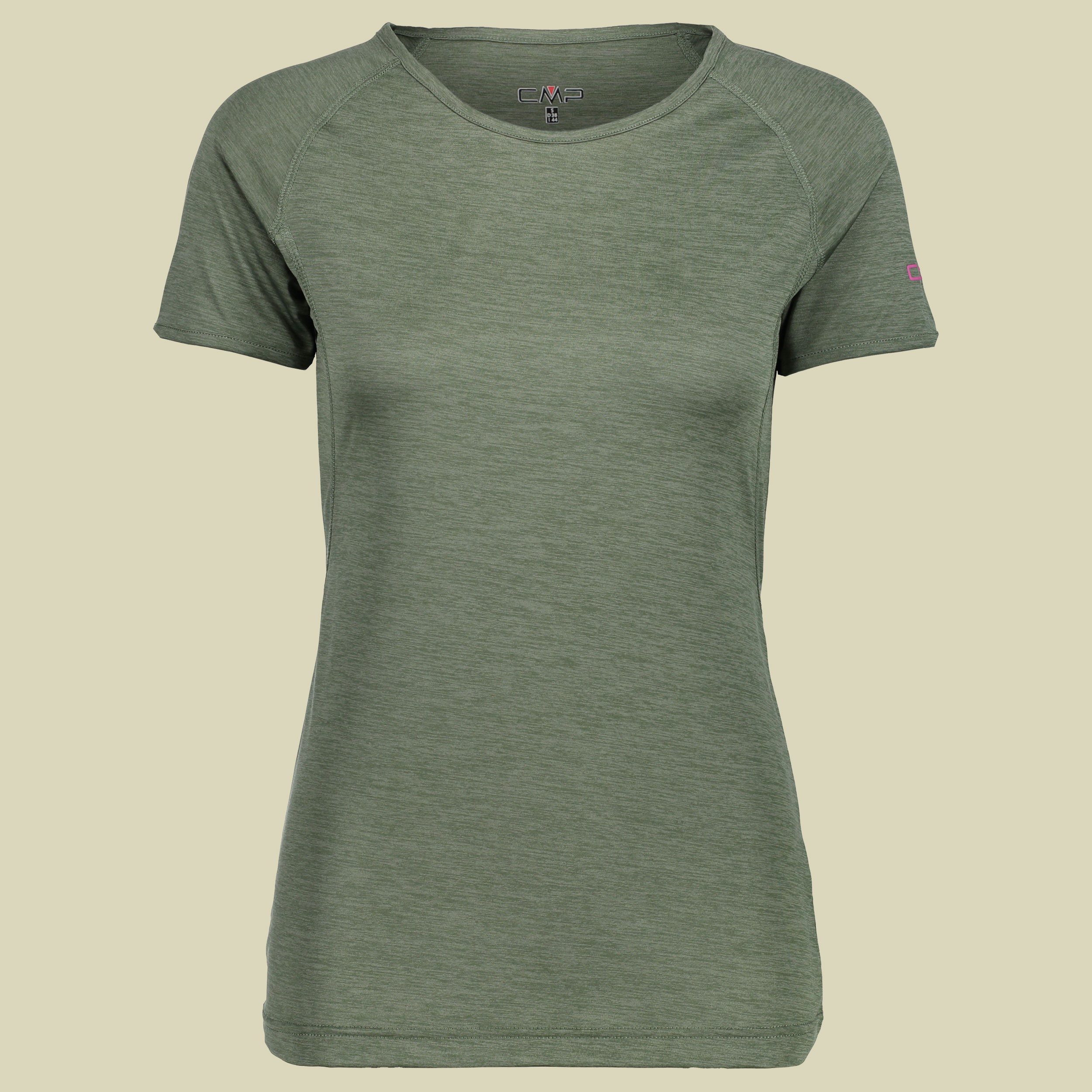 Woman T-Shirt Jersey Melange 38T6706 Größe 36 Farbe avocado melange F830