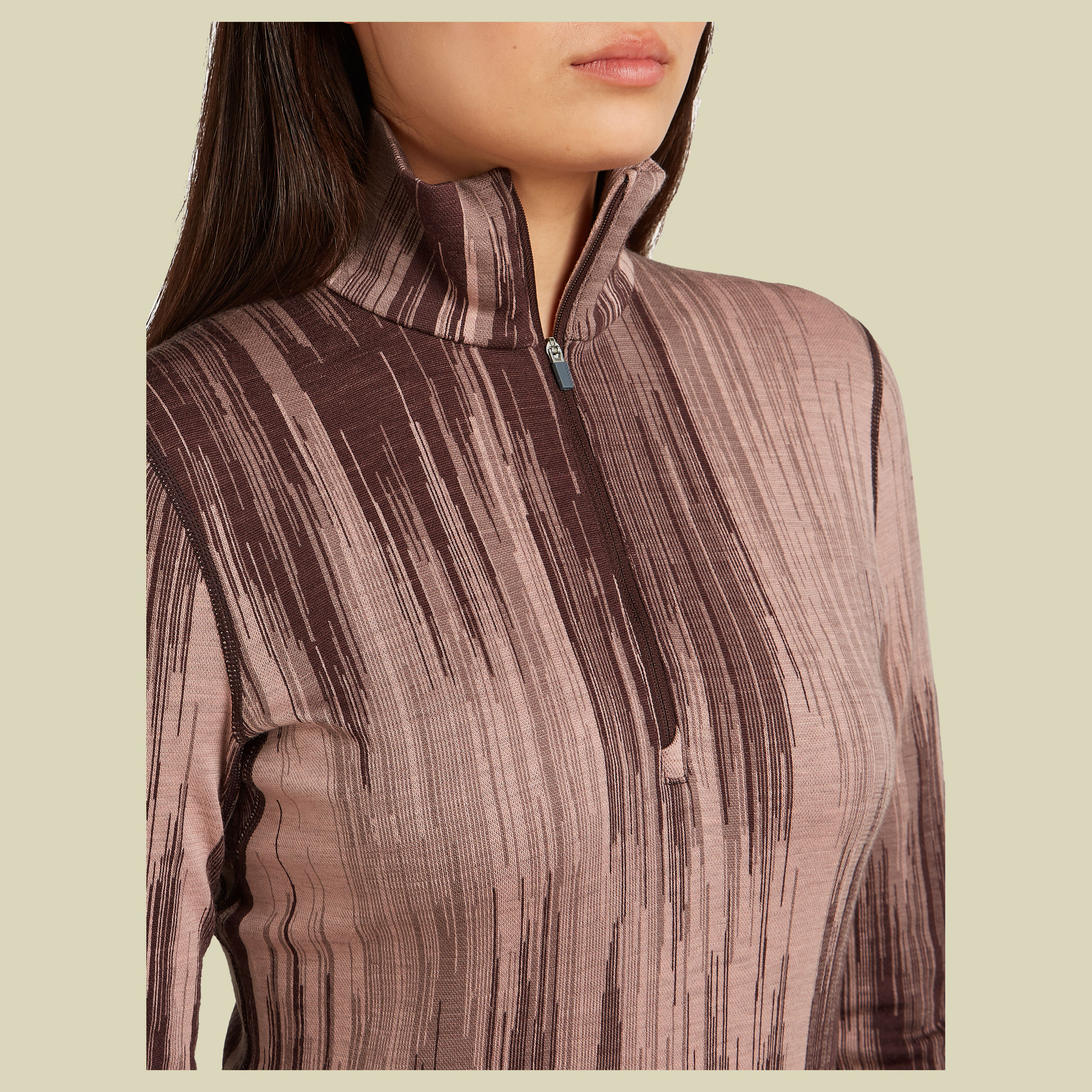 Merino 260 Vertex LS Half Zip Peak AOP Women XL rosa - java/acidpink/summit/blush/J