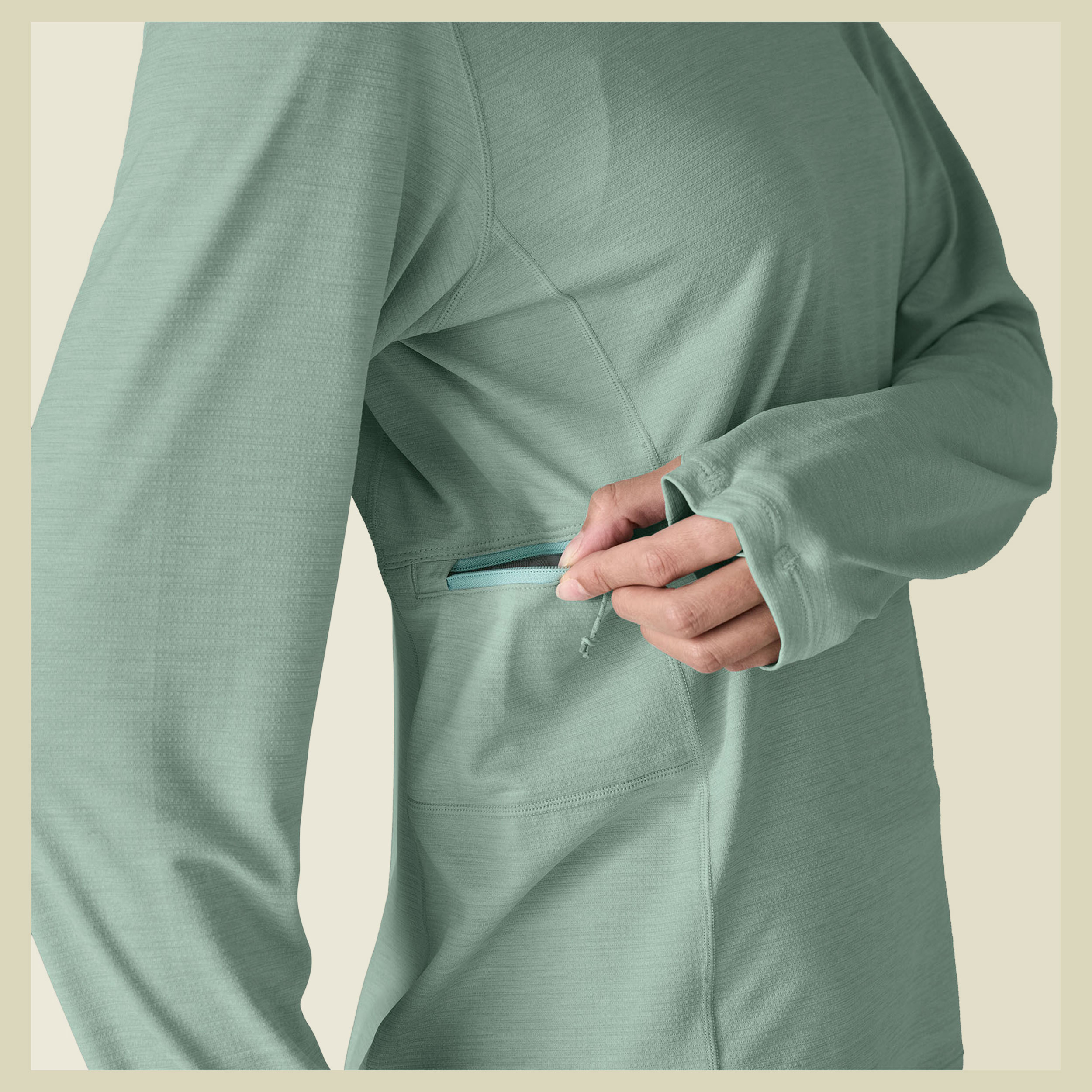 L/S Cap Cool Sun Shirt Women XL grün - noveau green-blue sage x-dye